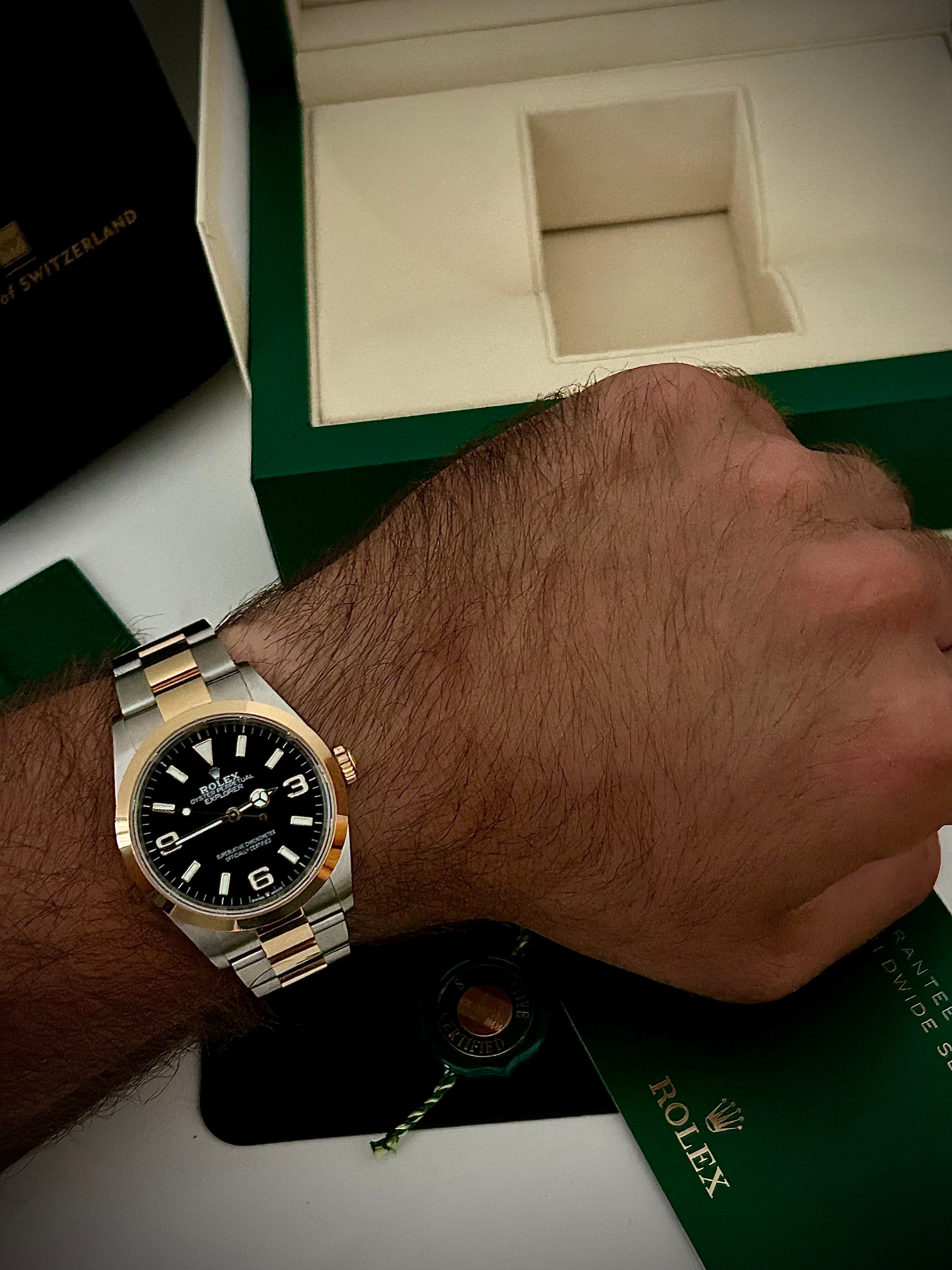 2022 ROLEX EXPLORER TWO TONE, 124273, FULL SET, INC GST