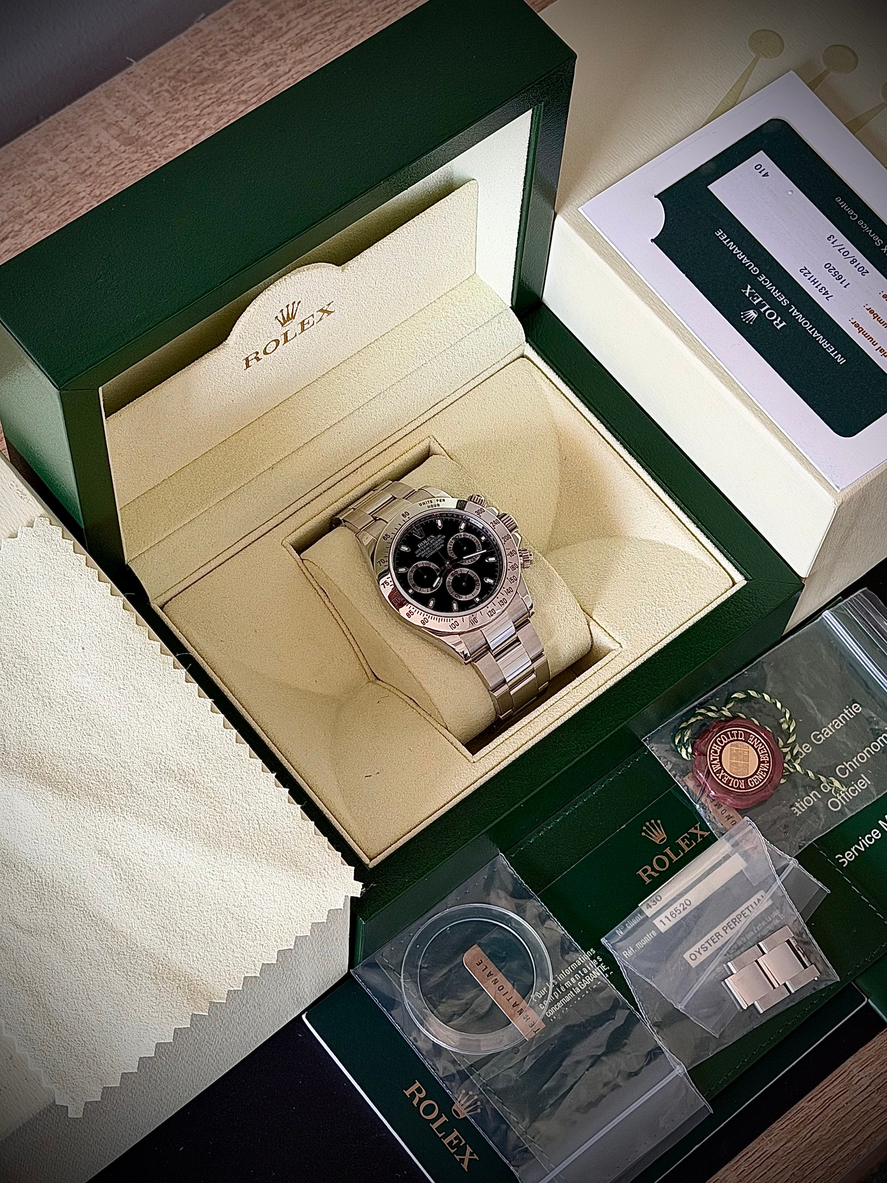 2013 ROLEX COSMOGRAPH DAYTONA, 116520, FULL SET, WITH RSC, INC GST