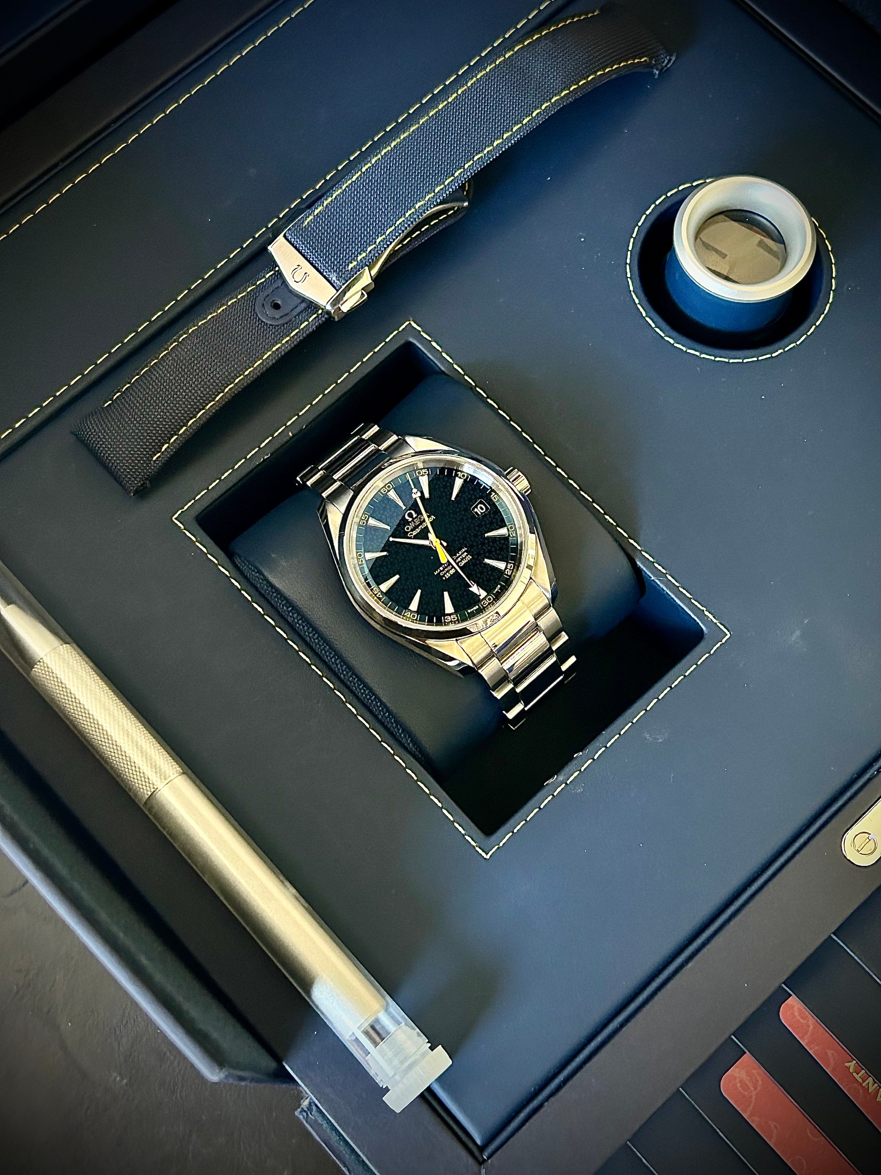 2016 OMEGA SEAMASTER AQUA TERRA, JAMES BOND 007 “SPECTRE”, FULL SET, INC GST