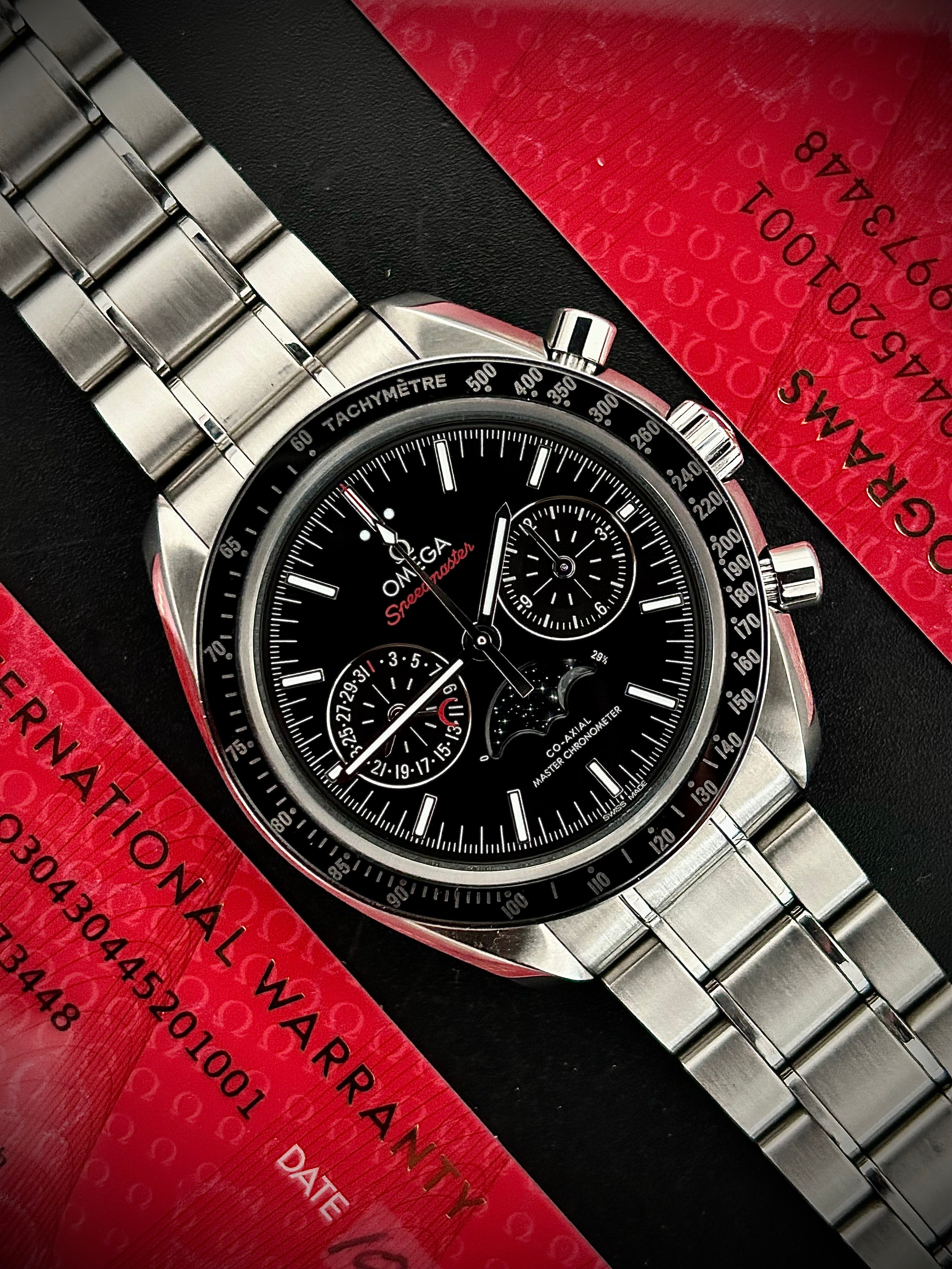 2022 OMEGA SPEEDMASTER MOONPHASE, FULL SET, INC GST