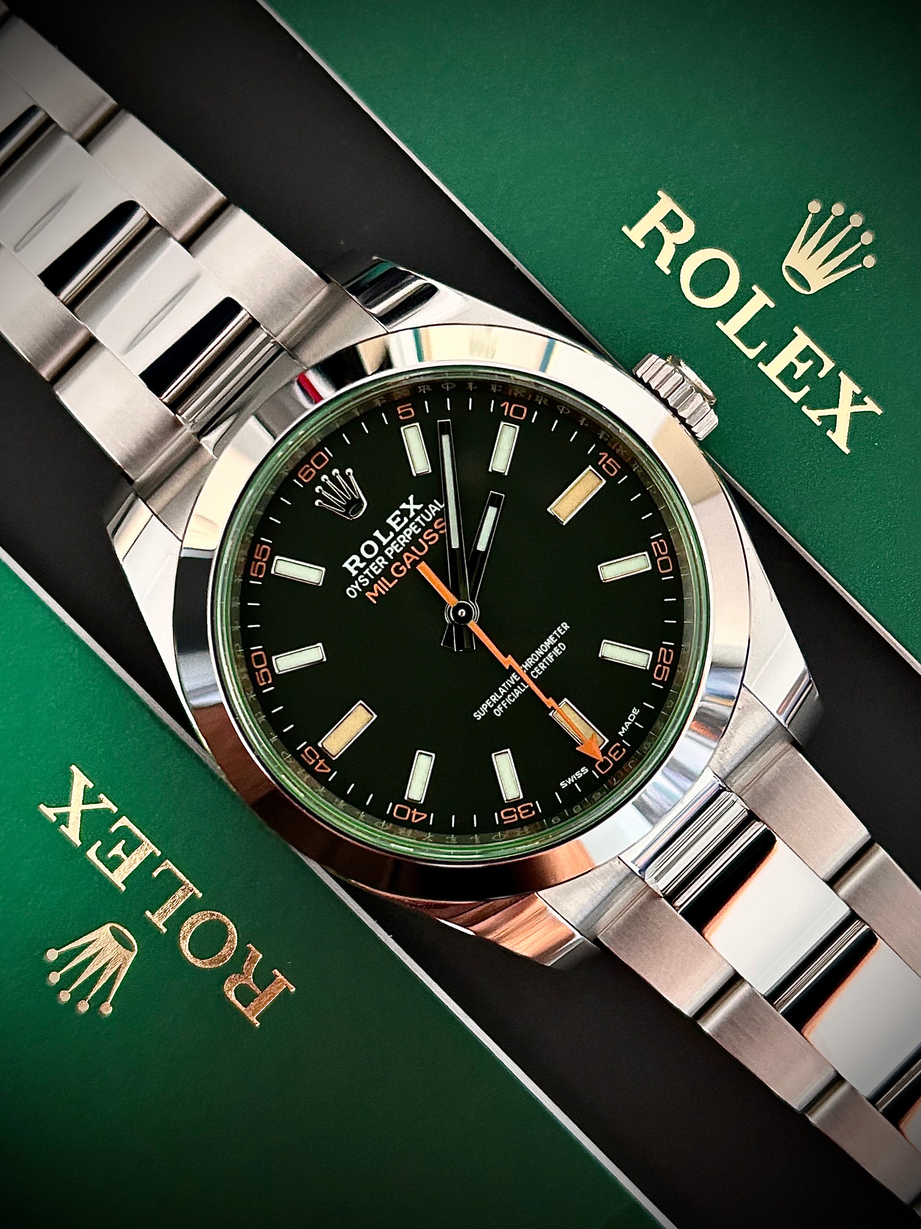 2021 ROLEX MILGAUSS, MINT, 116400GV, FULL SET, INC GST