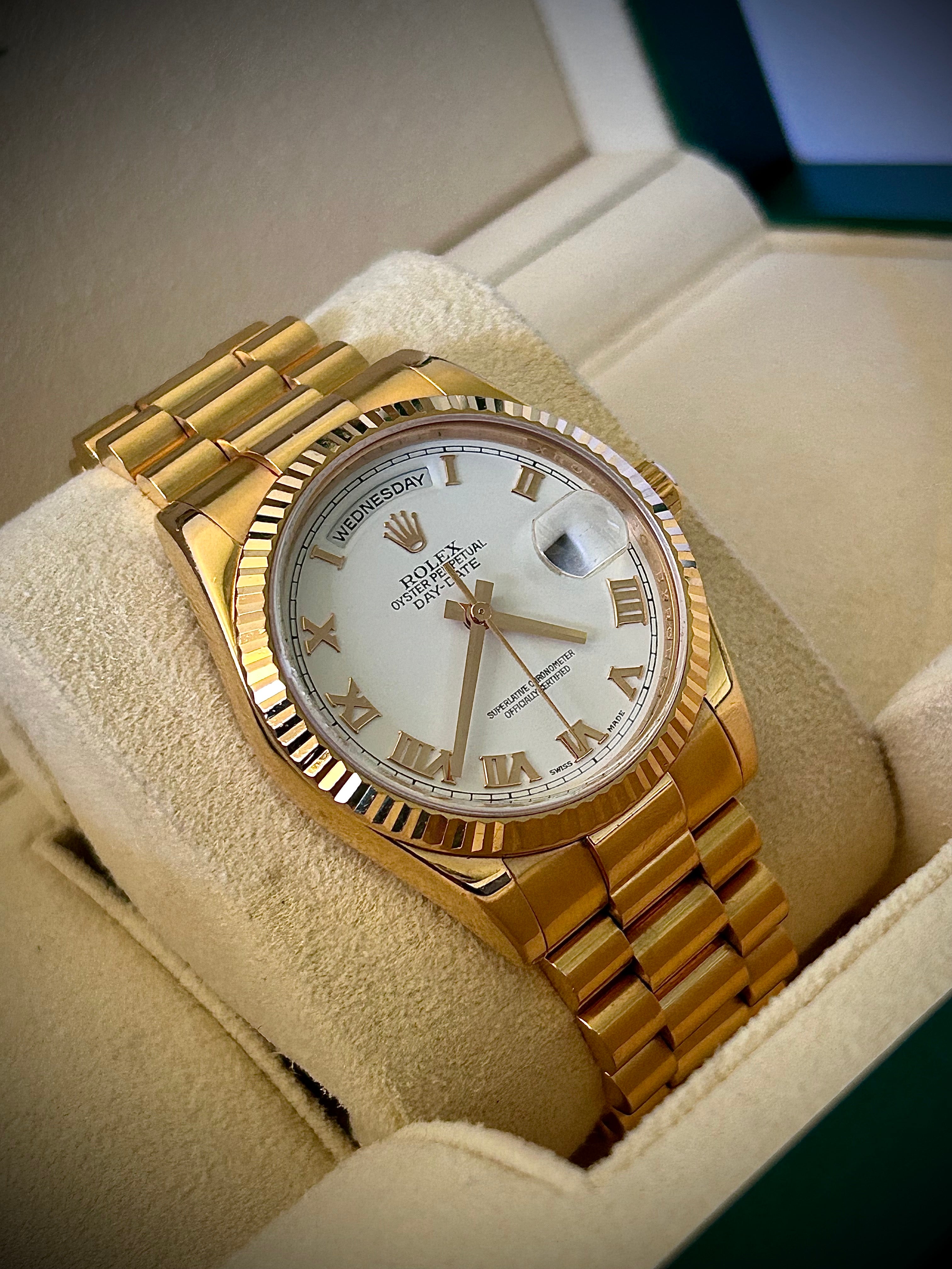 2008 ROLEX DAY-DATE 36, 118235, ROSE GOLD, WATCH ONLY, INC GST