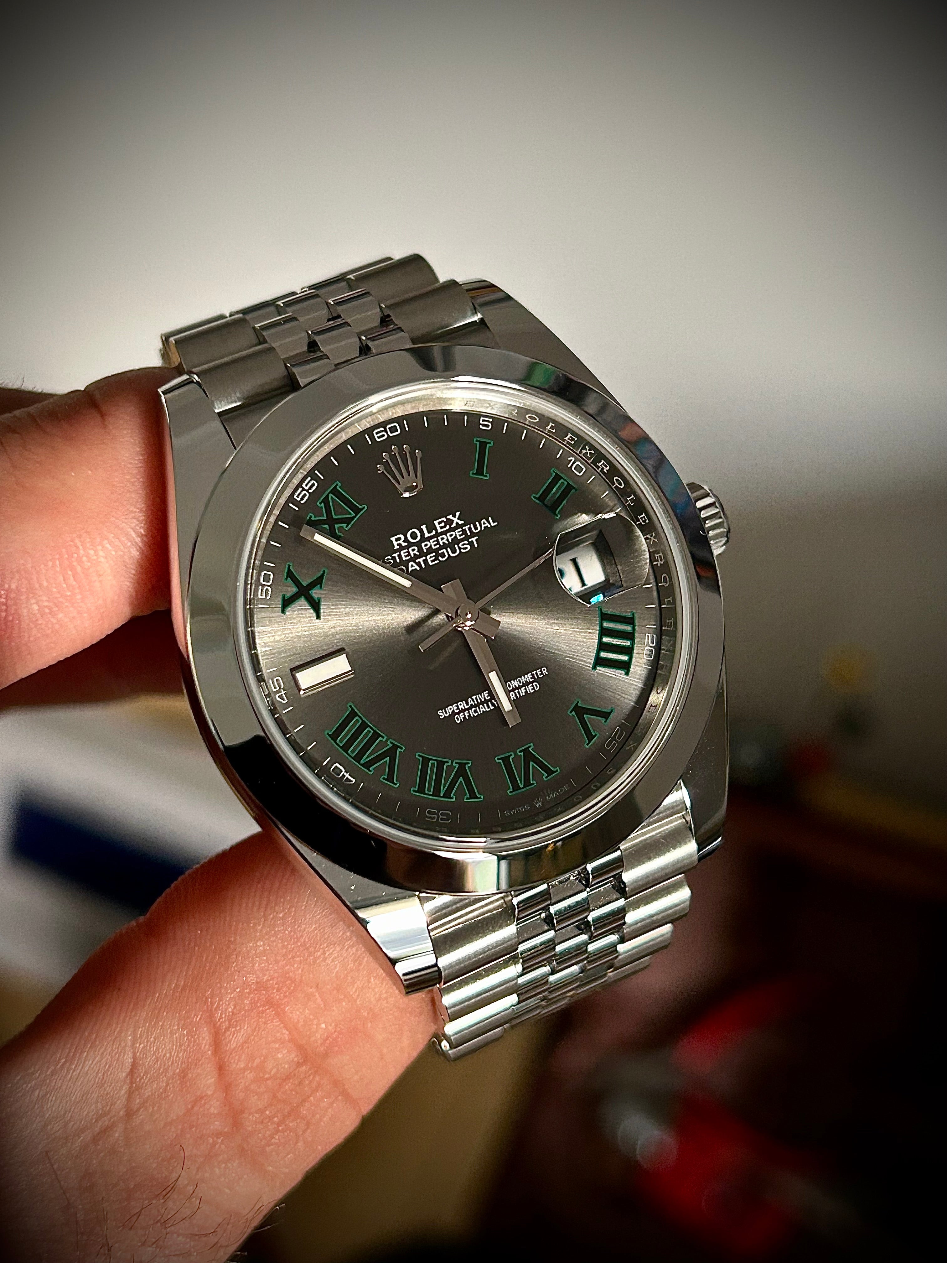 2025 ROLEX DATEJUST 41 WIMBLEDON, 126300, FULL SET, INC GST