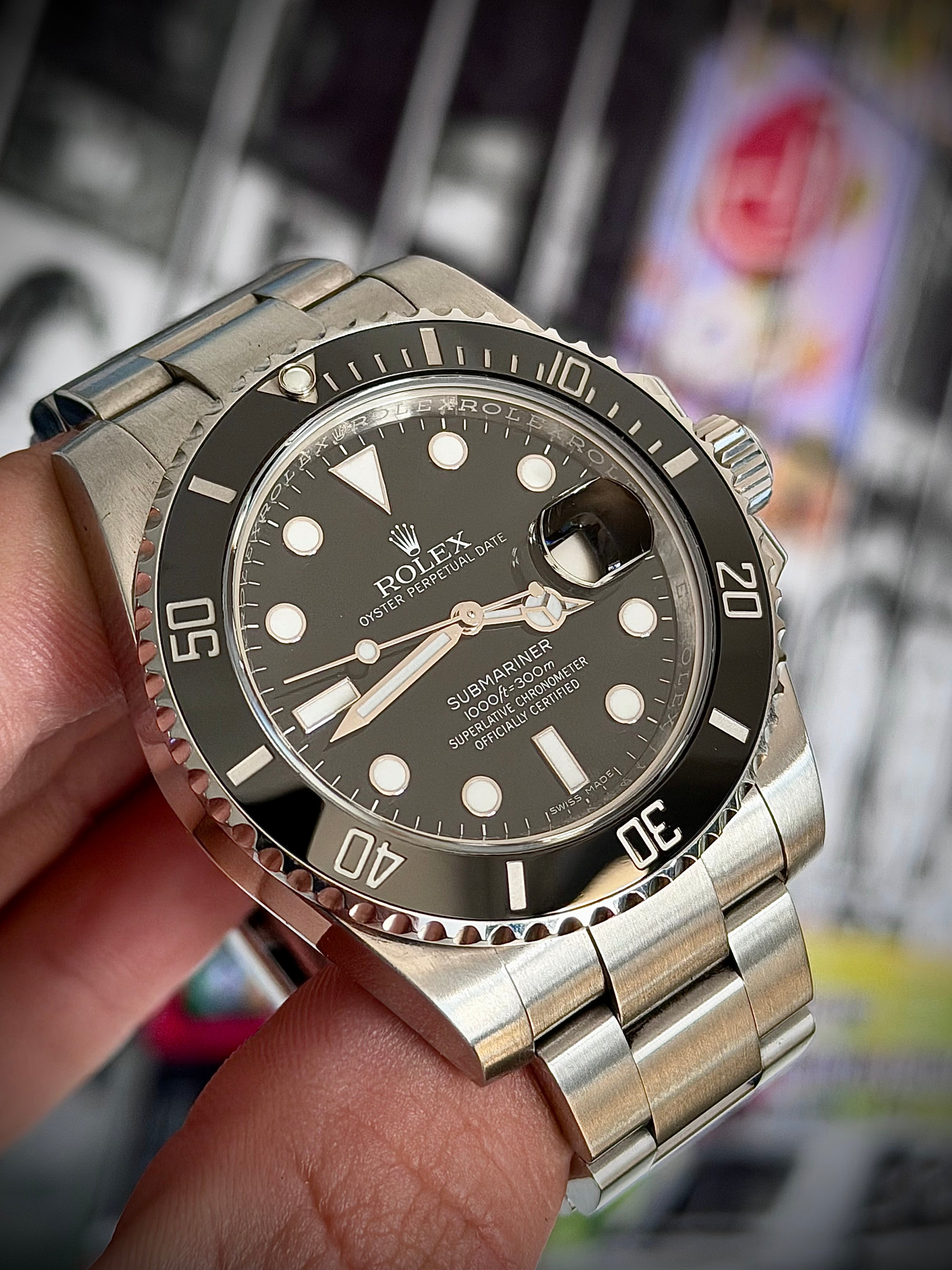 2018 ROLEX SUBMARINER DATE 116610LN, BOX AND PAPERS, INC GST