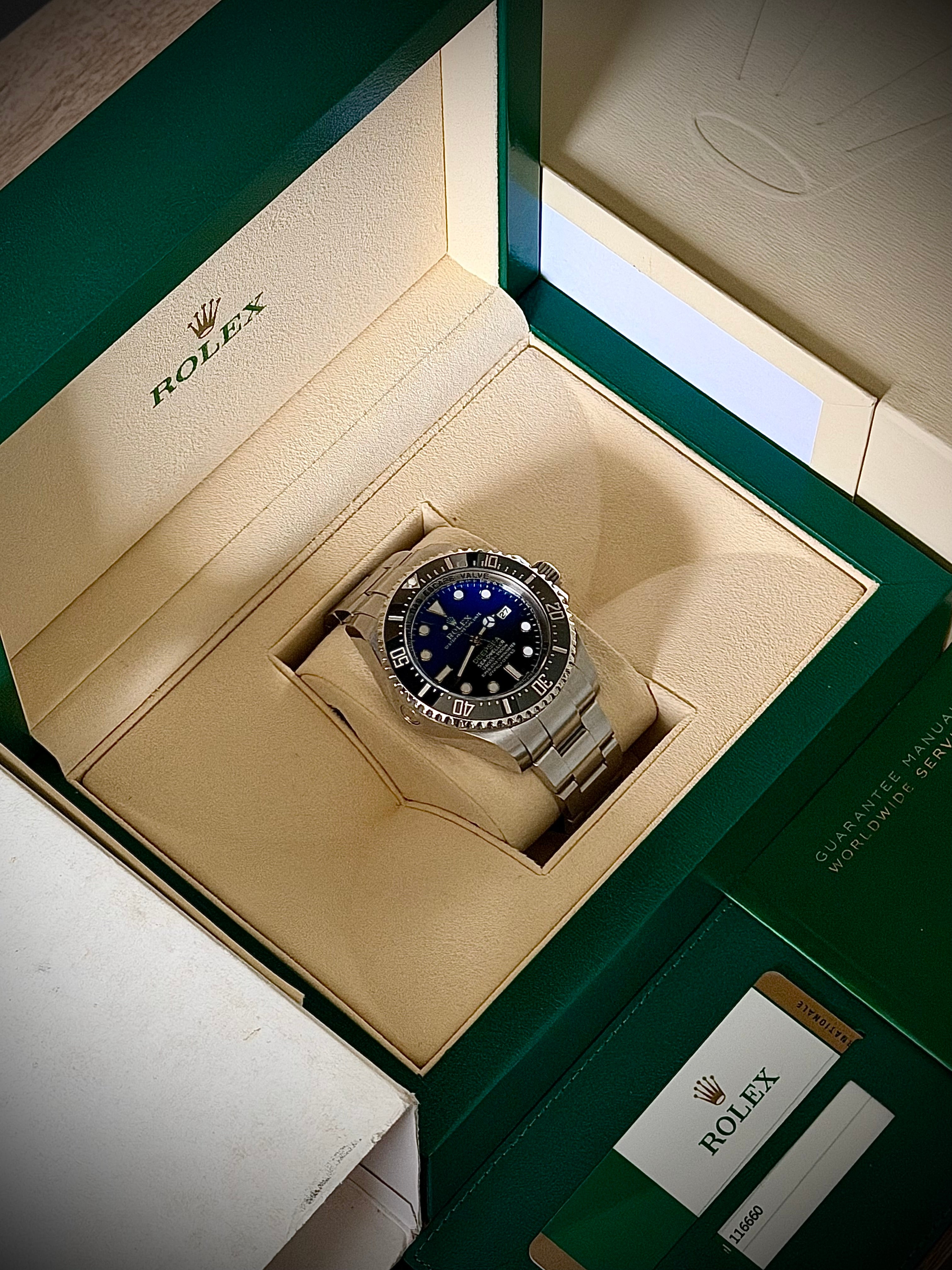 2017 ROLEX SEA-DWELLER DEEPSEA “JAMES CAMERON”, 116660, BOX AND PAPERS, INC GST