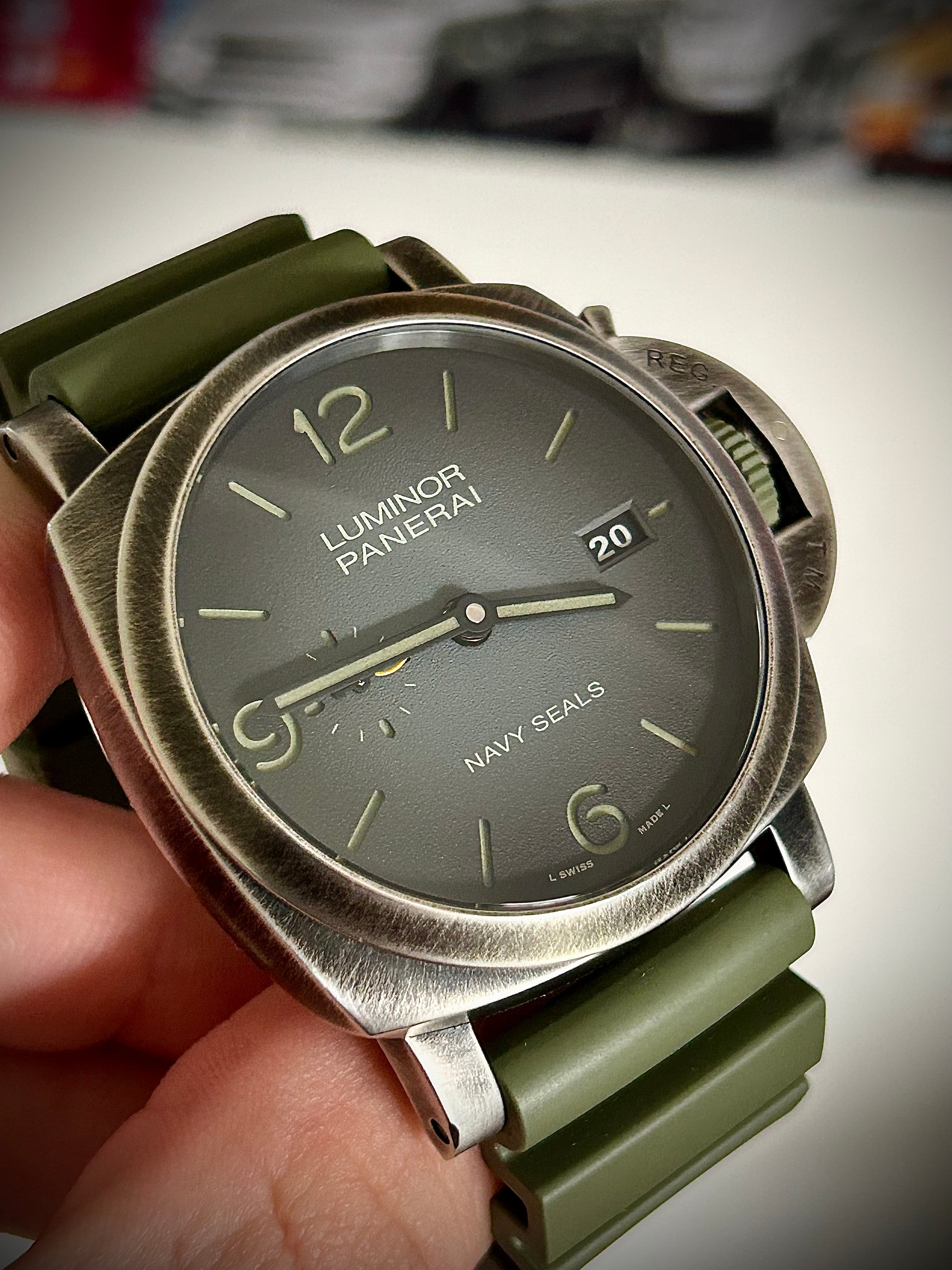 2023 PANERAI LUMINOR MARINA, PAM01412, US NAVY SEALS, FULL SET, INC GST