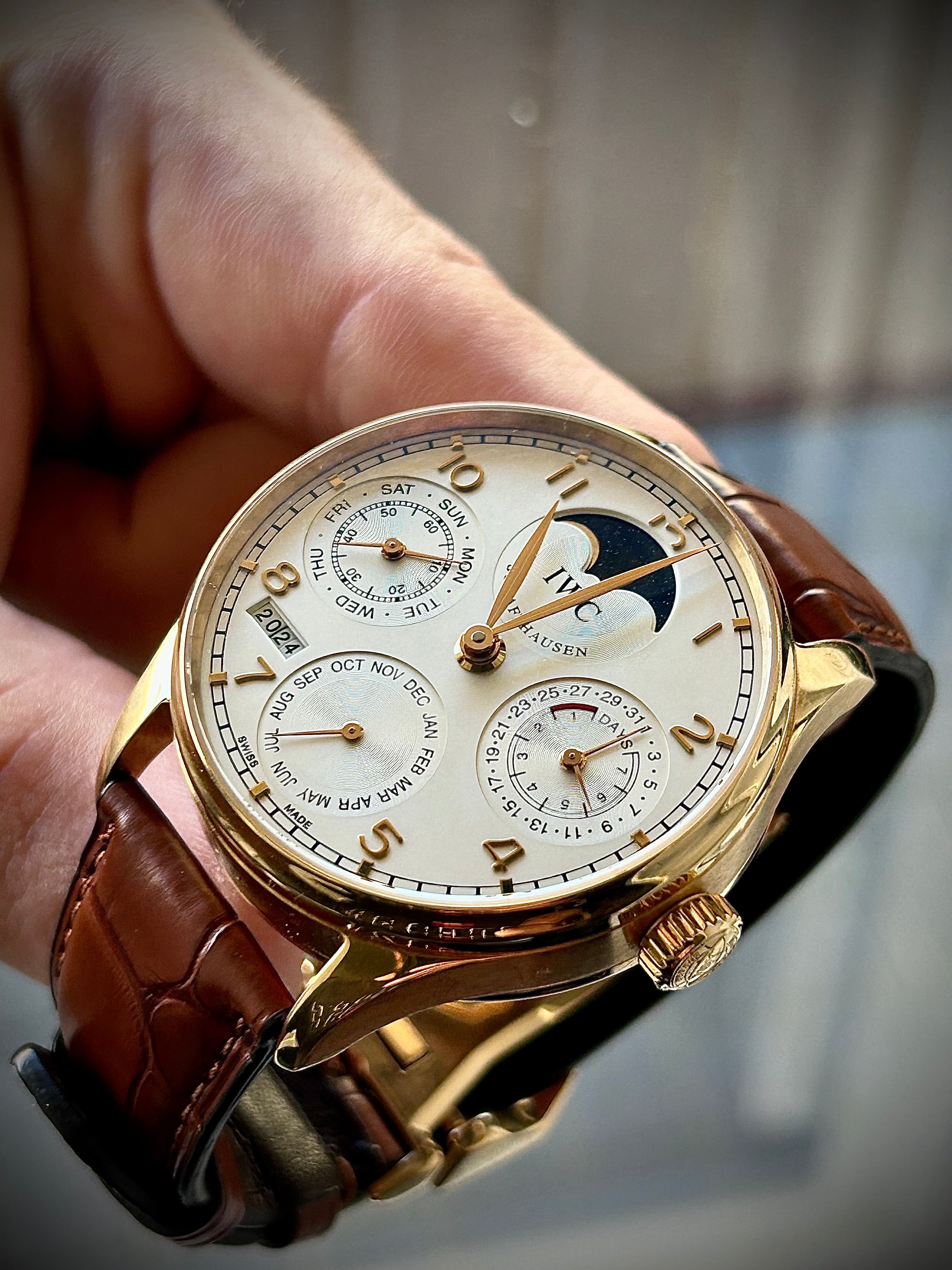 2008 IWC PORTUGUESE PERPETUAL CALENDAR, FULL SET, INC GST