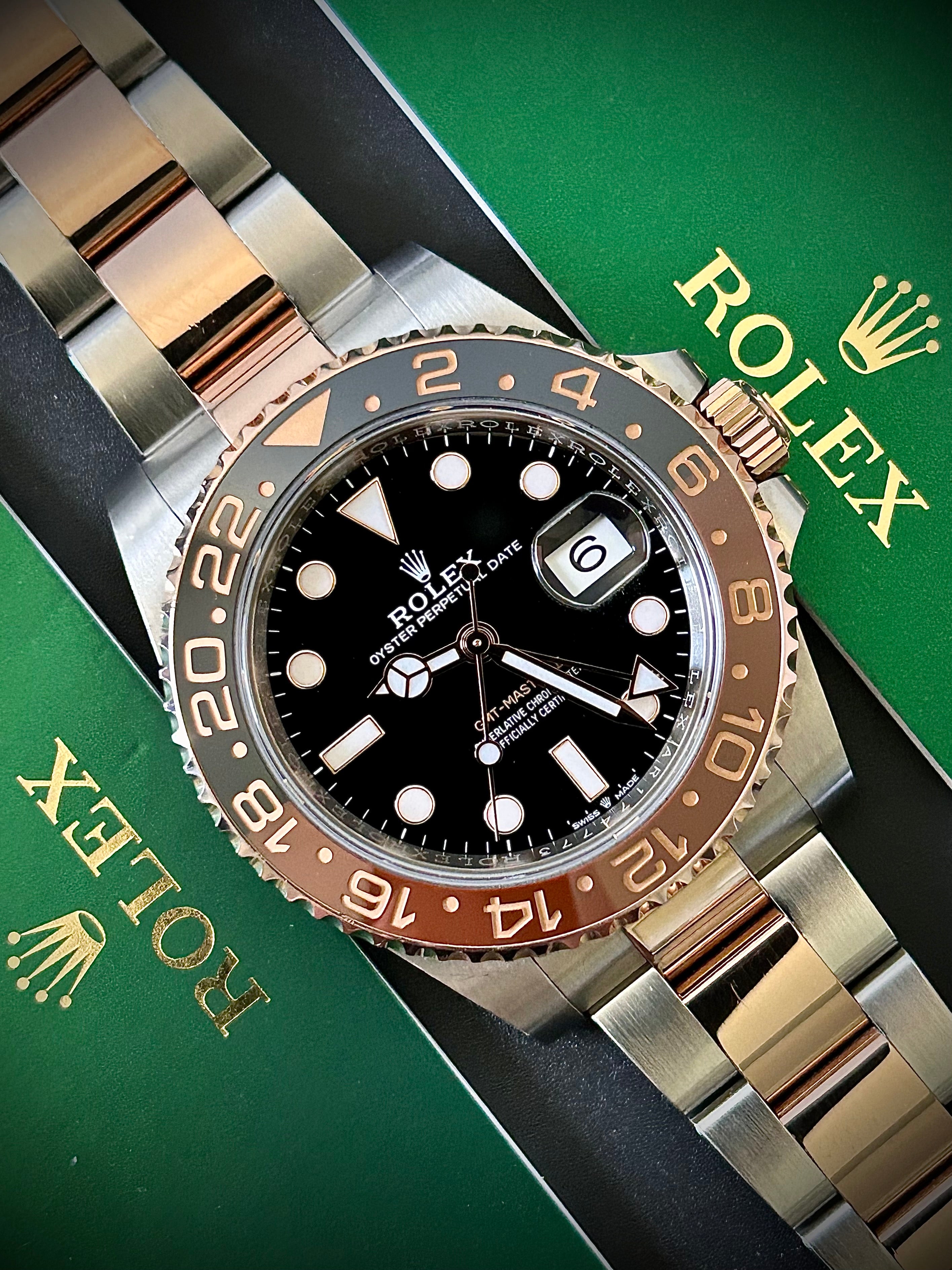 2019 ROLEX GMT MASTER II, ROOTBEER, 126711CHNR, FULL SET, INC GST