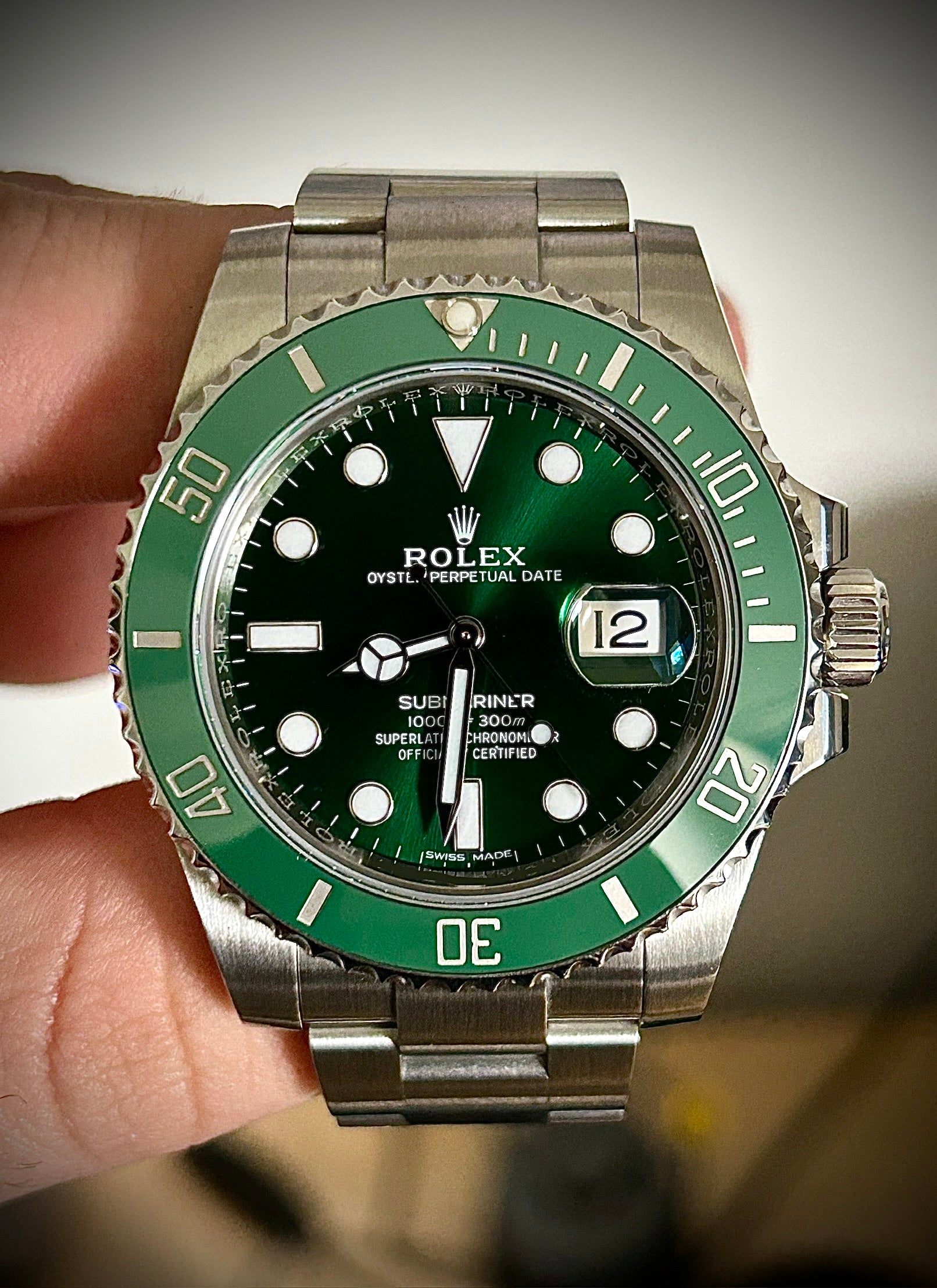 2018 ROLEX SUBMARINER DATE 116610LV, HULK, FULL SET, INC GST