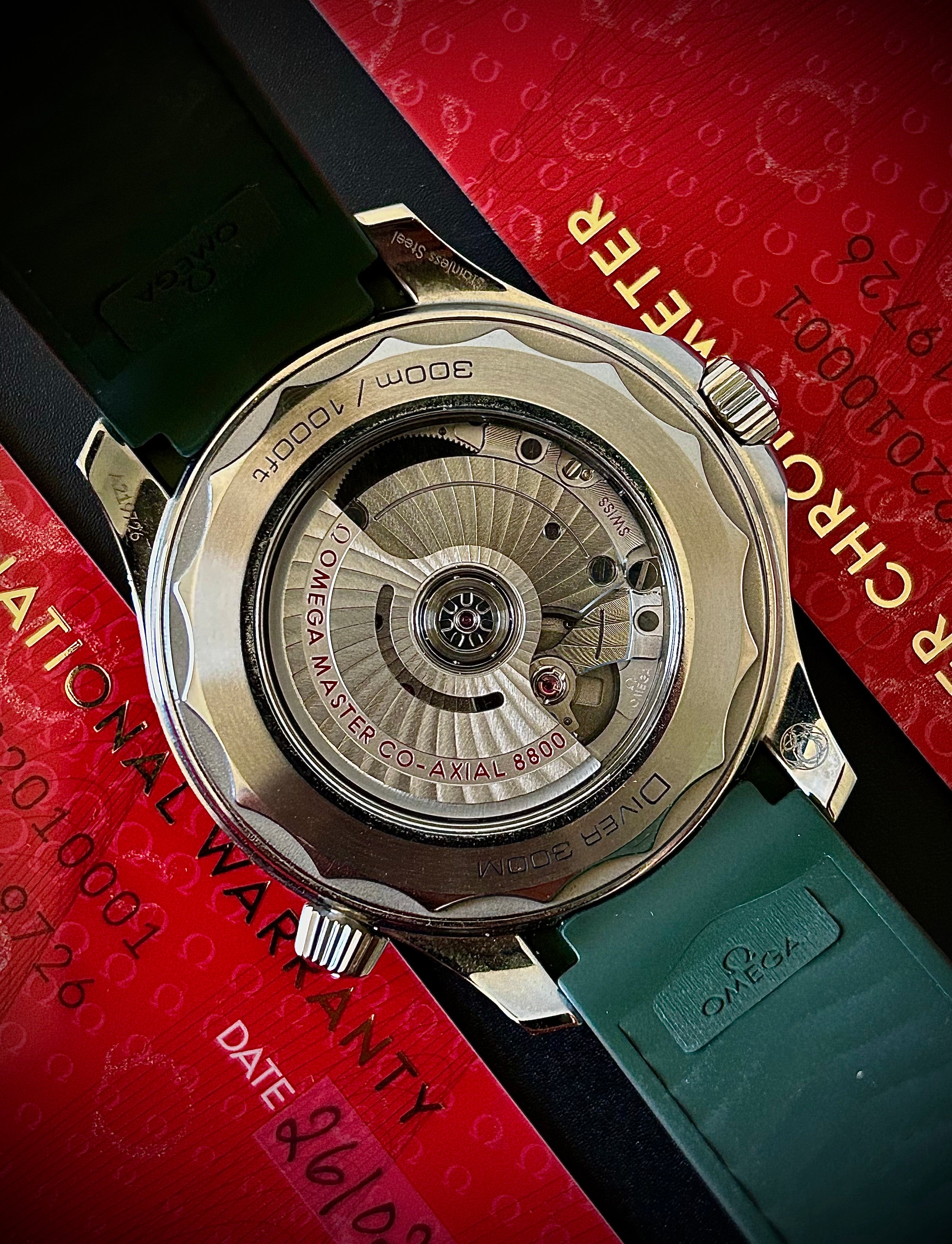 2025 OMEGA SEAMASTER 300, GREEN DIAL, FULL SET, INC GST