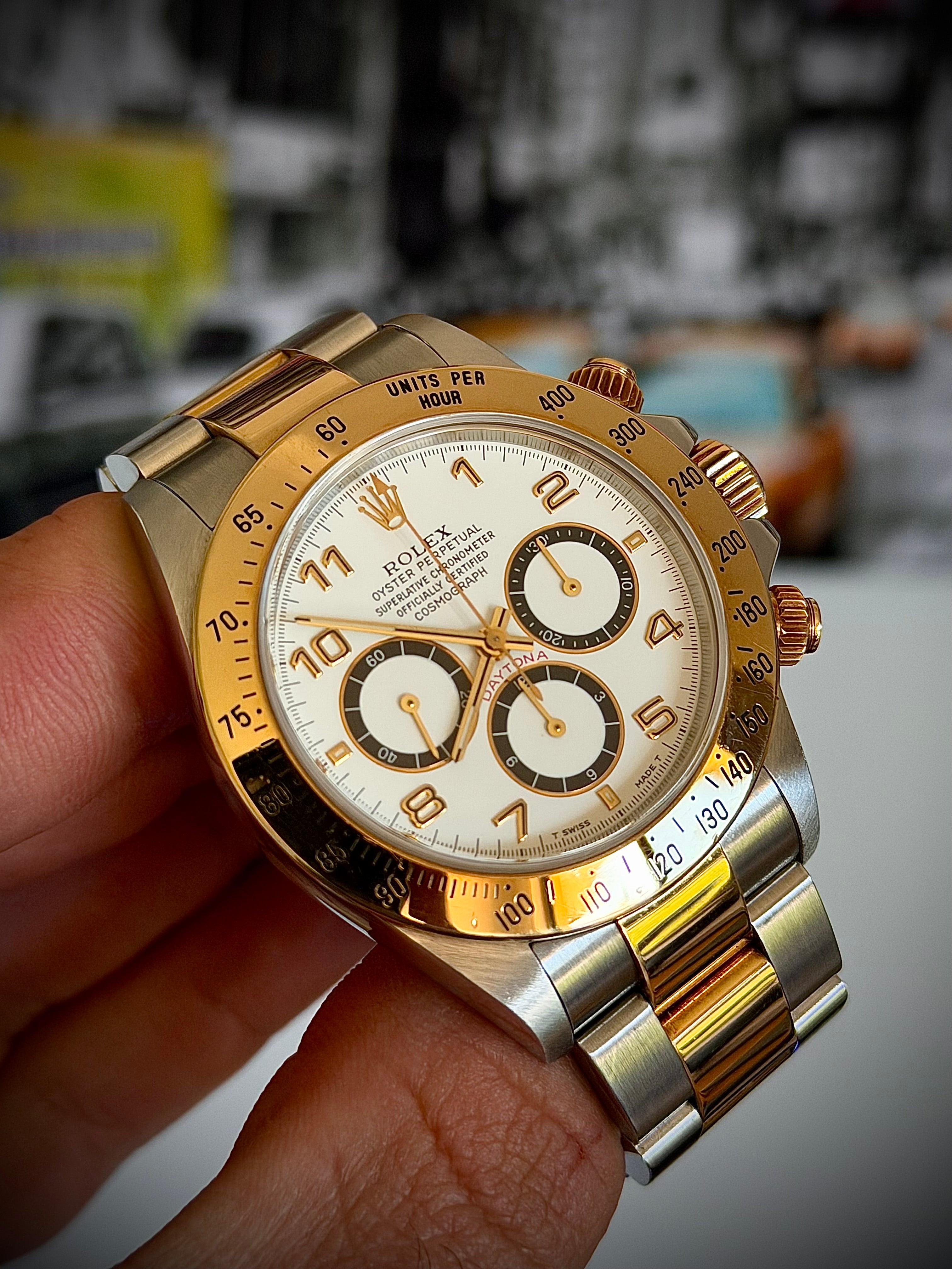 1999 ROLEX ZENITH DAYTONA, 16523, WATCH AND BOX, INC GST