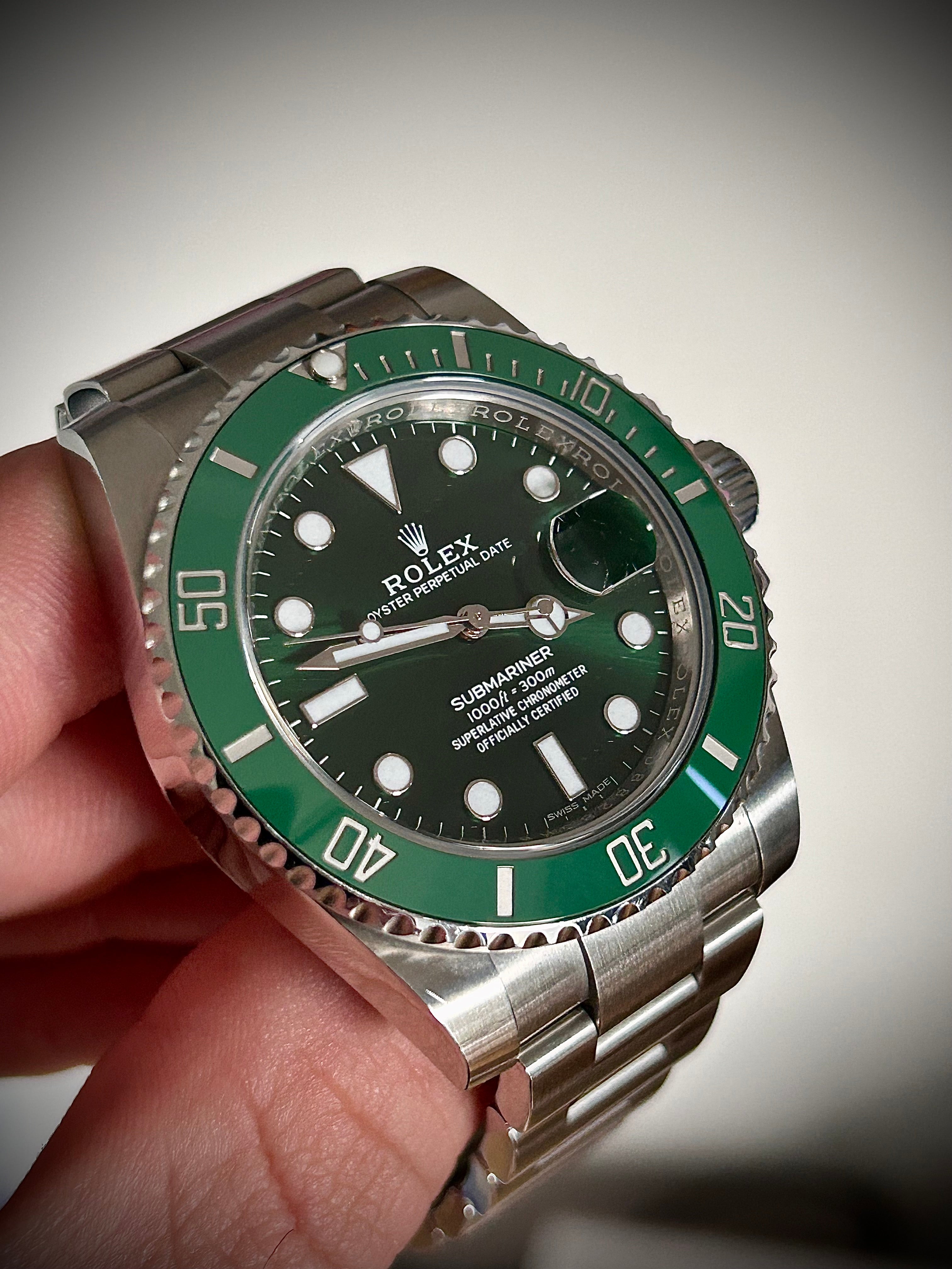 2018 ROLEX SUBMARINER DATE 116610LV, HULK, FULL SET, INC GST