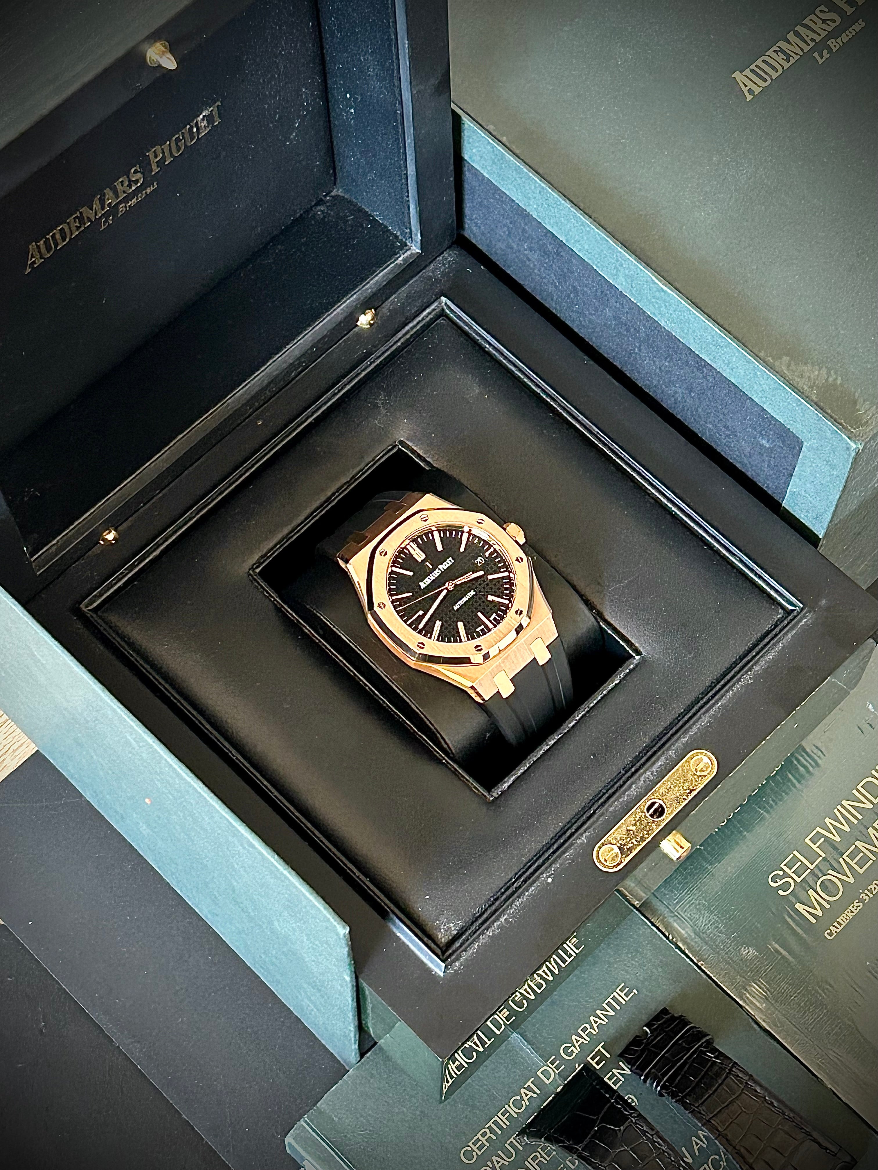 2015 AUDEMARS PIGUET ROYAL OAK, 15400OR, FULL SET, INC GST