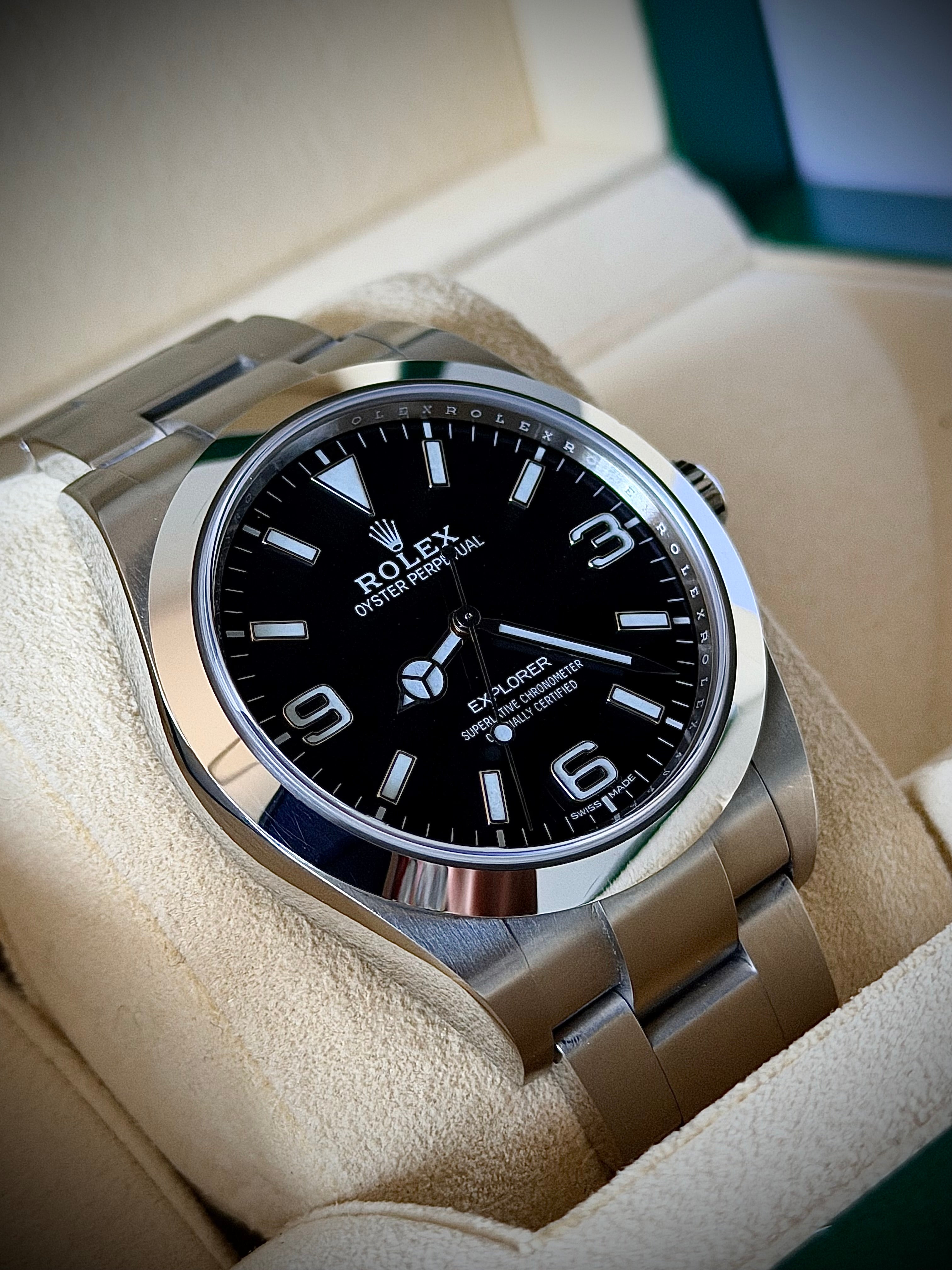 2018 ROLEX EXPLORER 39, 214270, FULL SET, INC GST