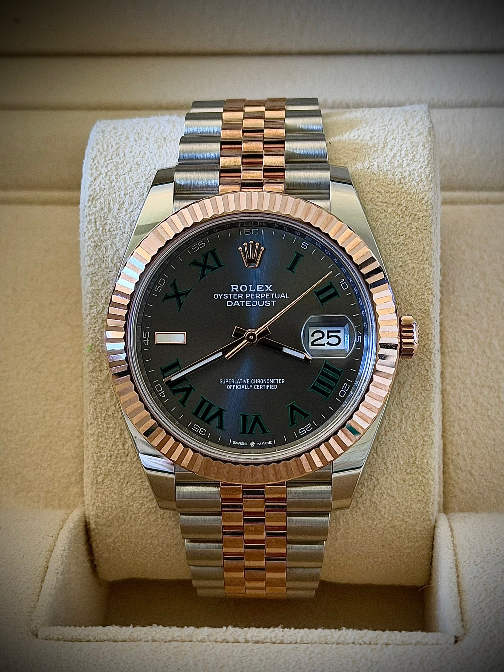 2022 ROLEX DATEJUST 41 WIMBLEDON, 126331, FULL SET, INC GST