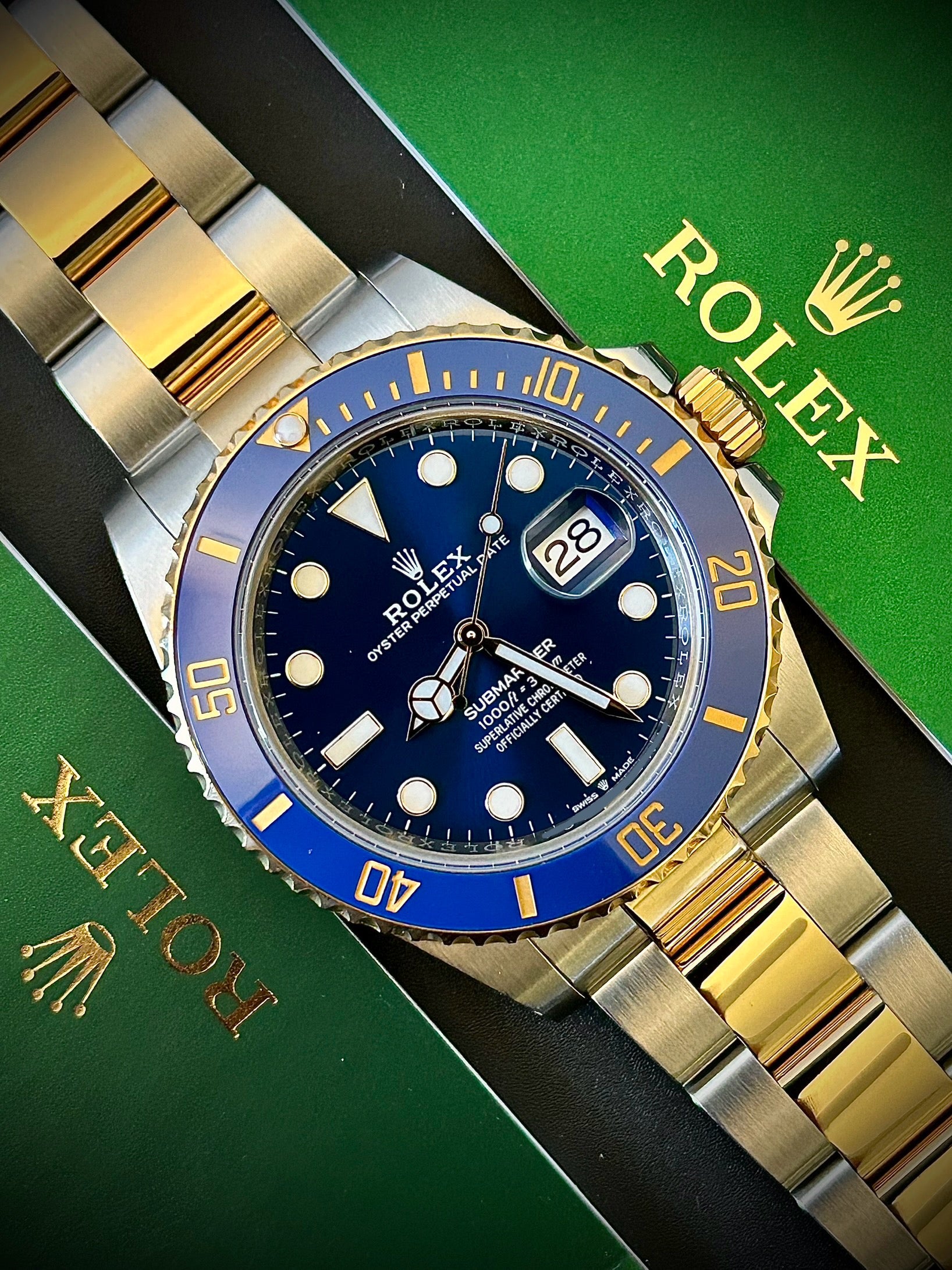 2021 ROLEX SUBMARINER BLUESY 126613LB, FULL SET, INC GST