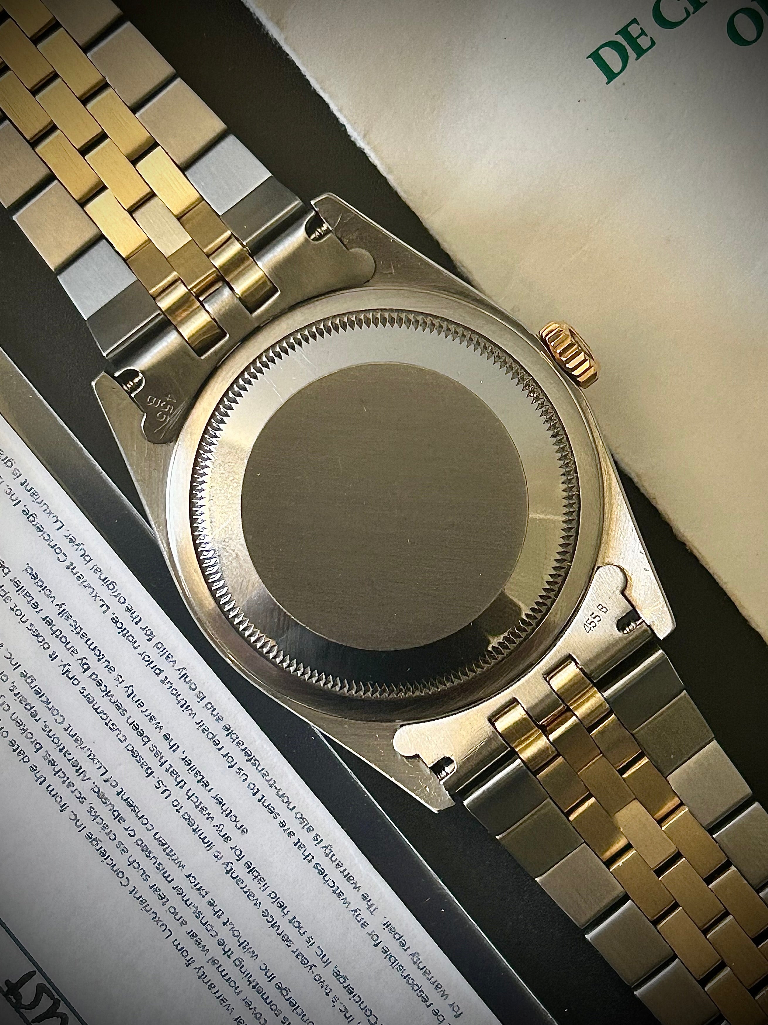 1993 ROLEX DATEJUST 36, 16233, BOX AND PAPERS, INC GST