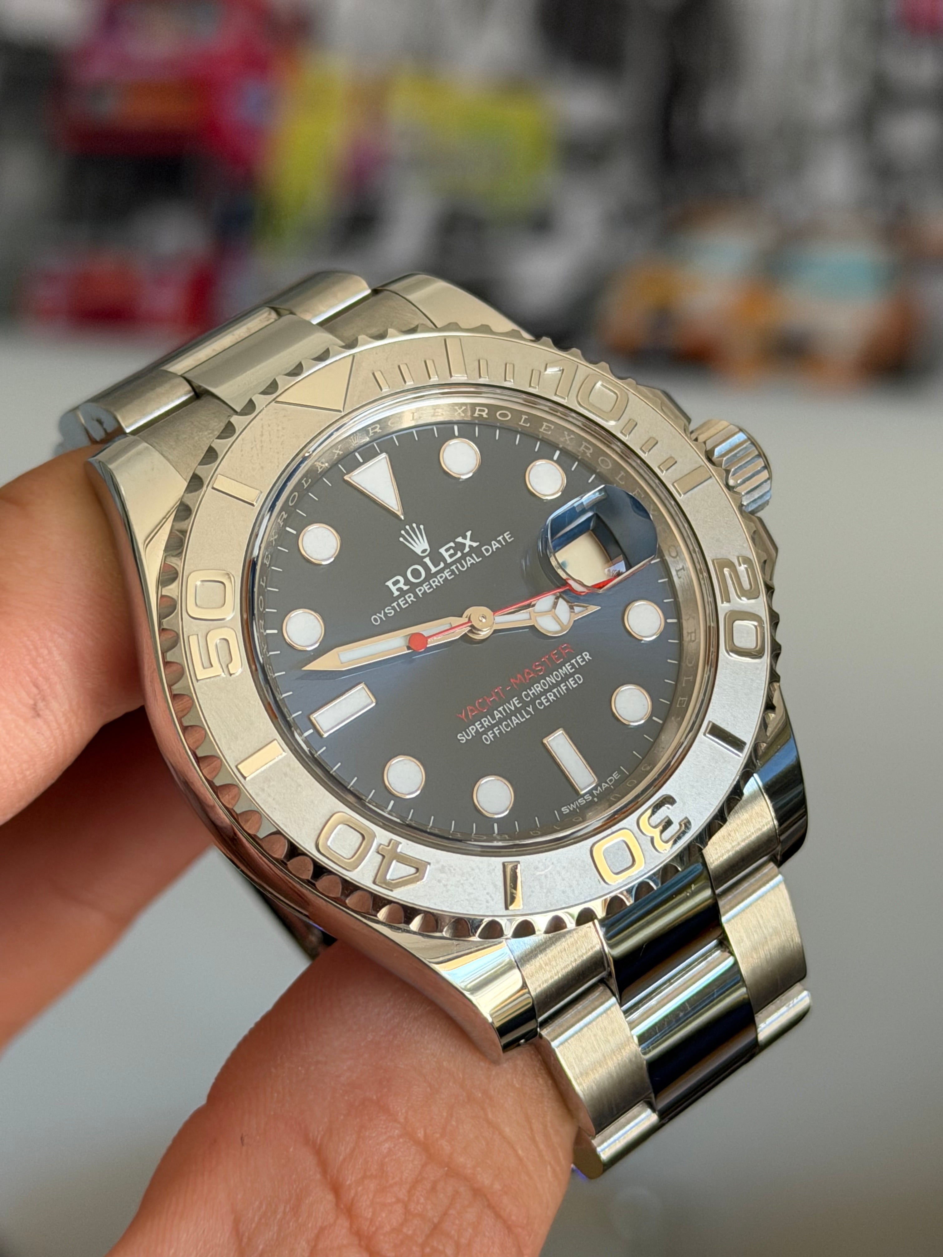 2018 ROLEX YACHT-MASTER 40, BLUE DIAL, 116622, FULL SET, INC GST