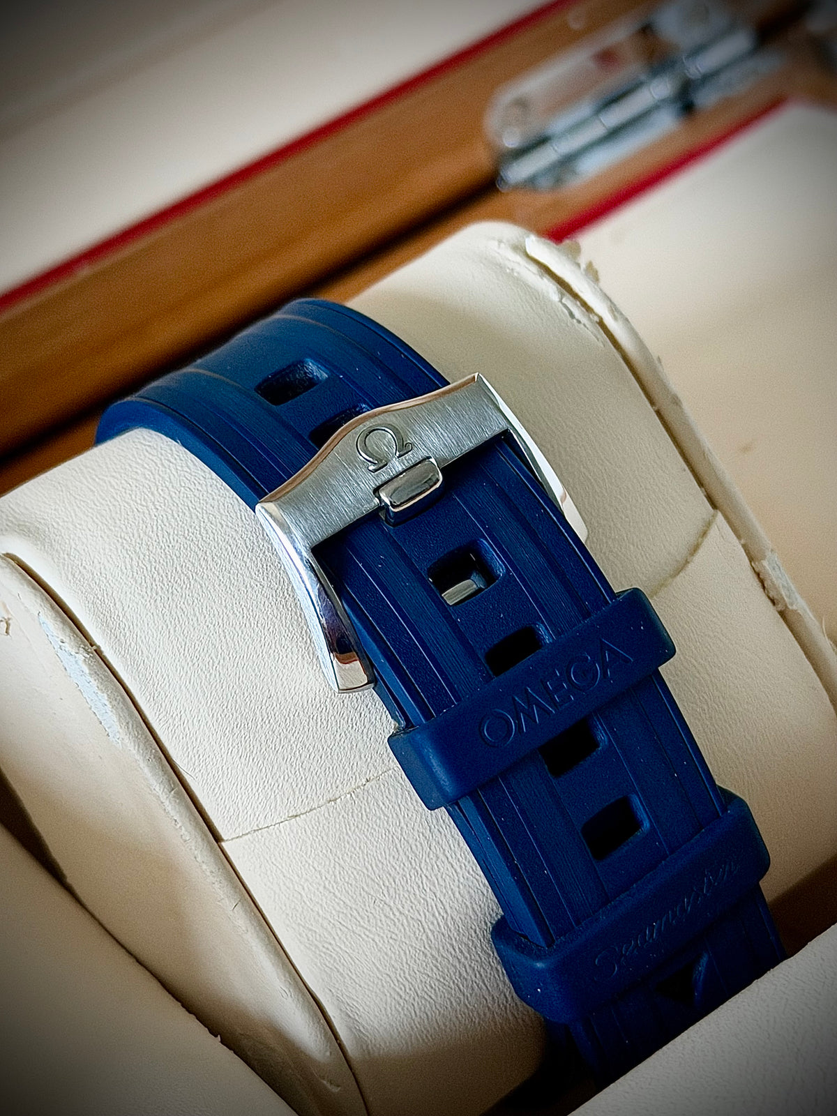 2024 OMEGA SEAMASTER DIVER 300M, 210.32.42.20.03.001, BLUE DIAL, BLUE RUBBER STRAP, FULL SET, INC GST