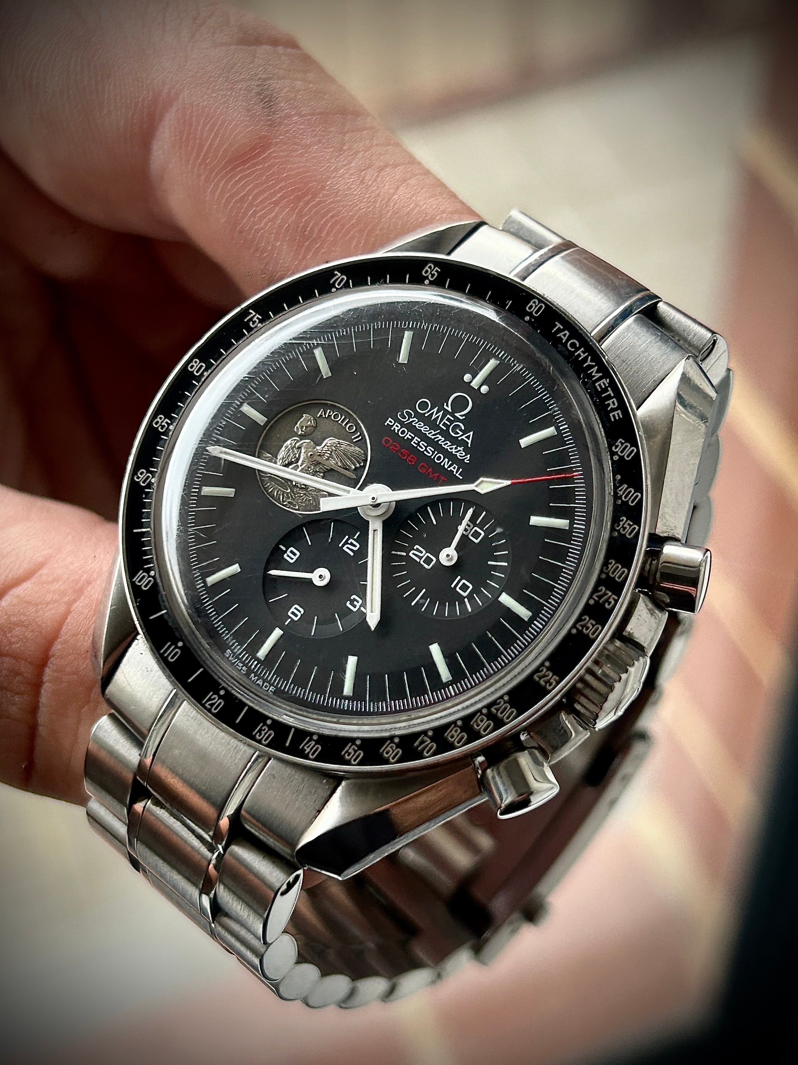 2009 OMEGA SPEEDMASTER MOONWATCH APOLLO 11, FULL SET, INC GST