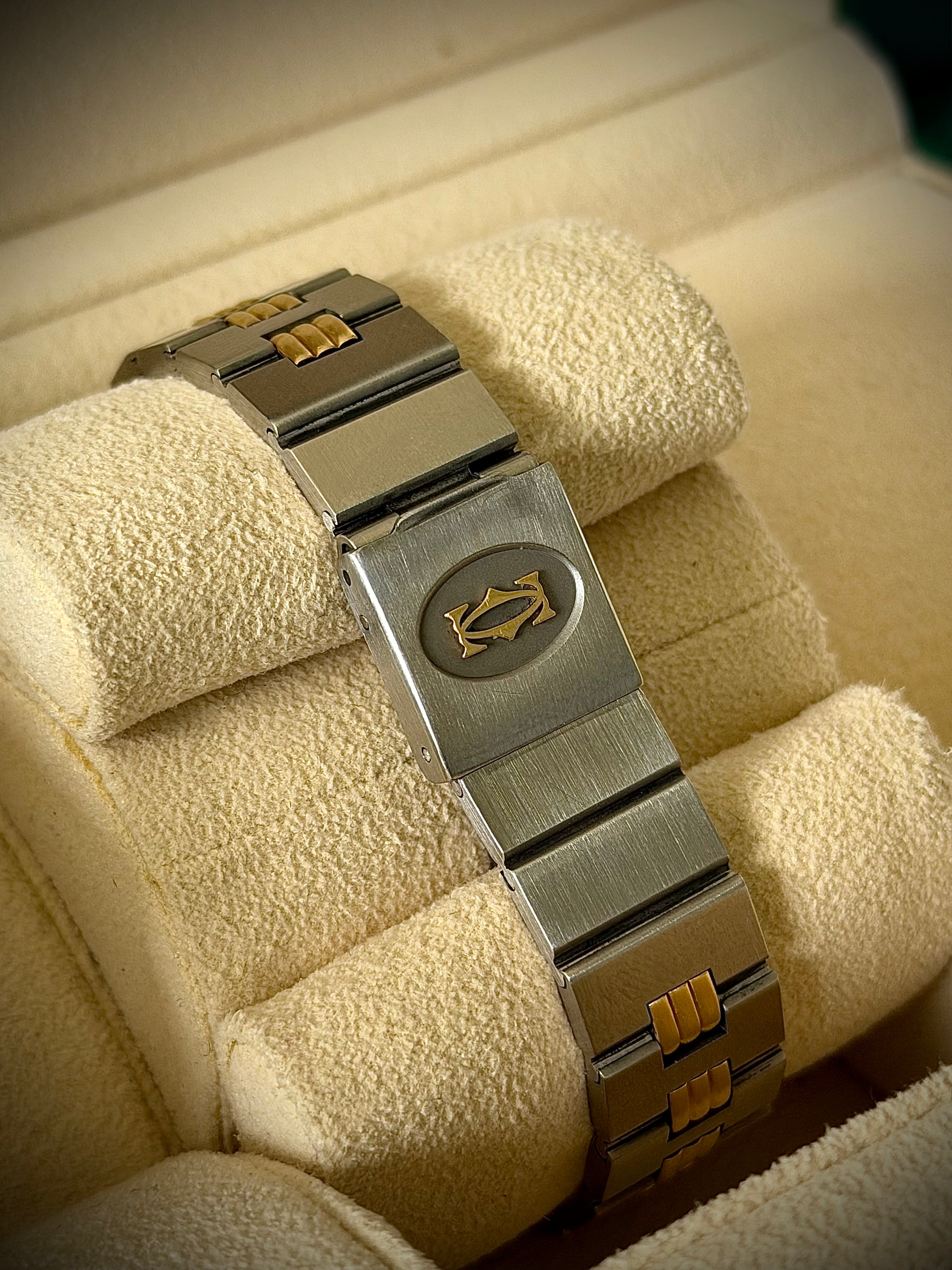 1990s CARTIER SANTOS OCTAGON, 187902, 30MM, WATCH ONLY, INC GST