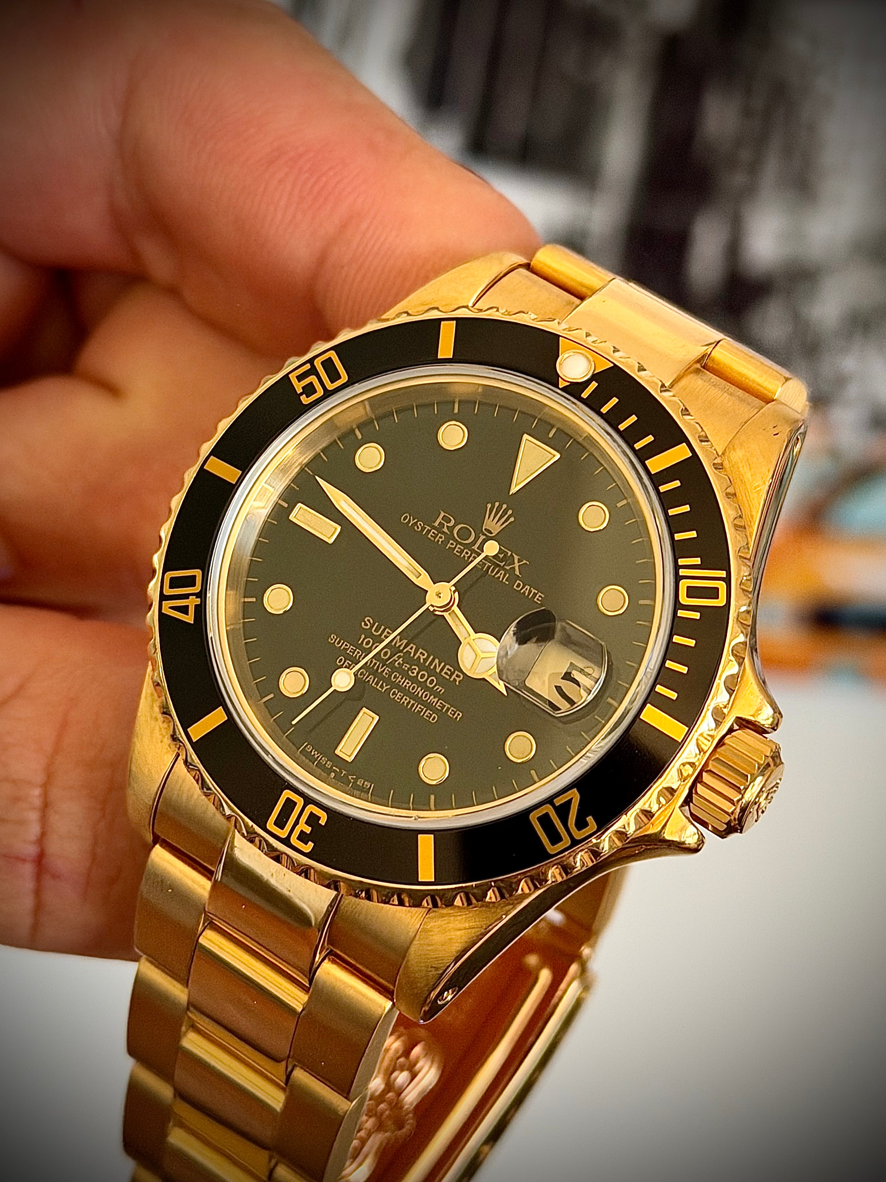 1991 ROLEX SUBMARINER, 16618, BOX & 2023 RSC SERVICE, INC GST