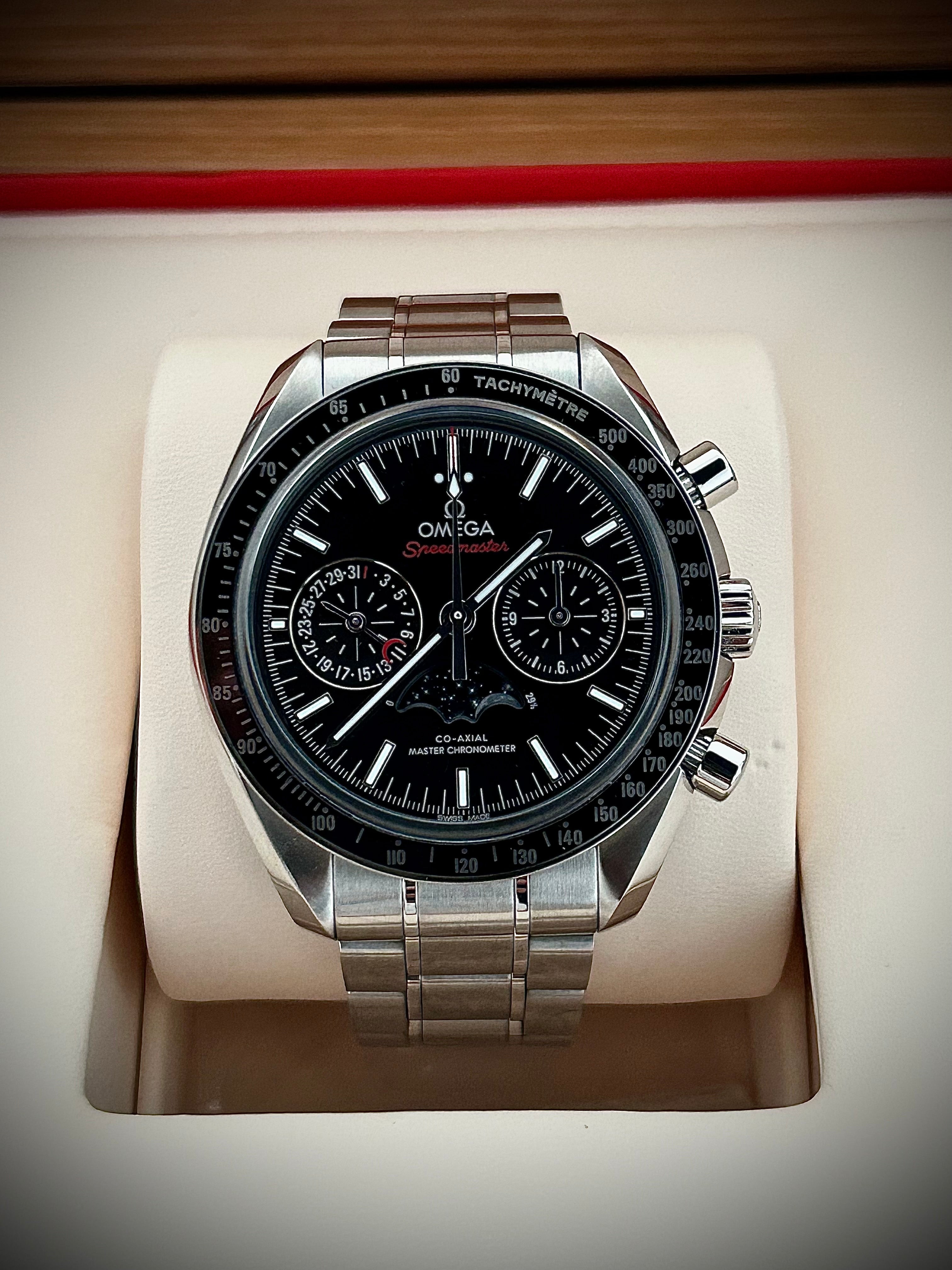 2022 OMEGA SPEEDMASTER MOONPHASE, FULL SET, INC GST