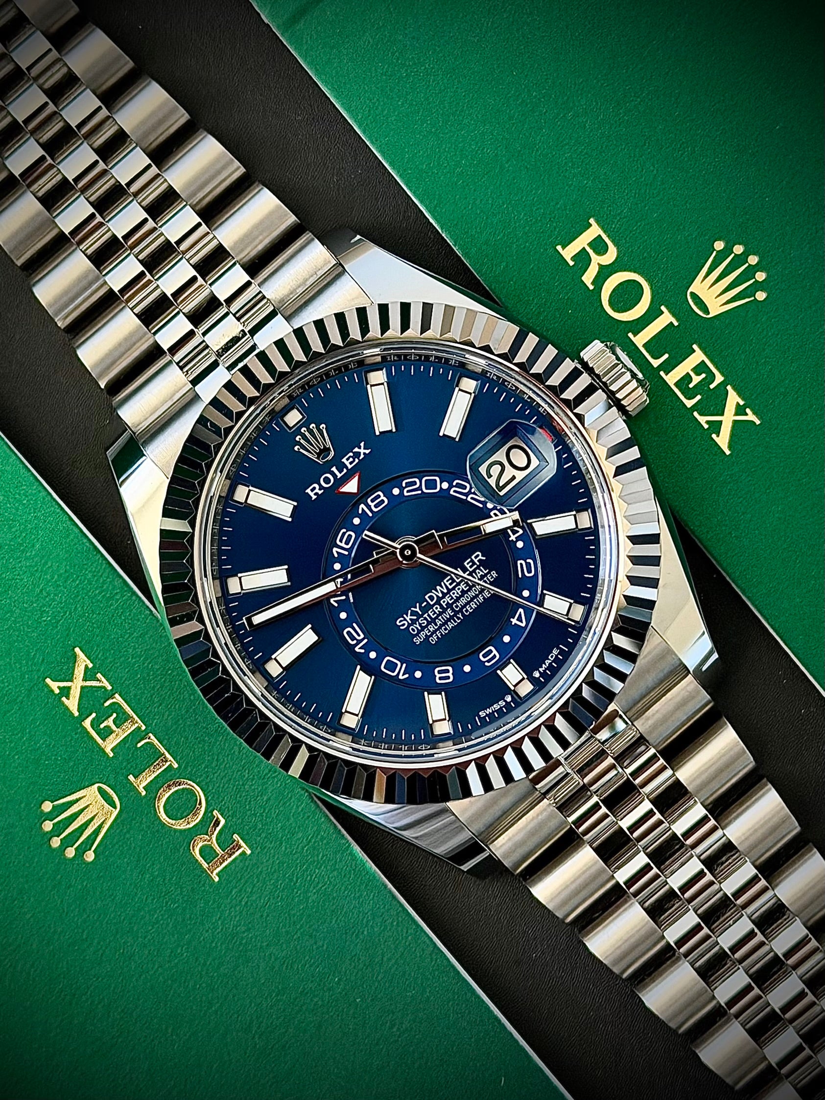 2026 ROLEX SKY DWELLER, BLUE DIAL, JUBILEE, 336934, FULL SET, INC GST