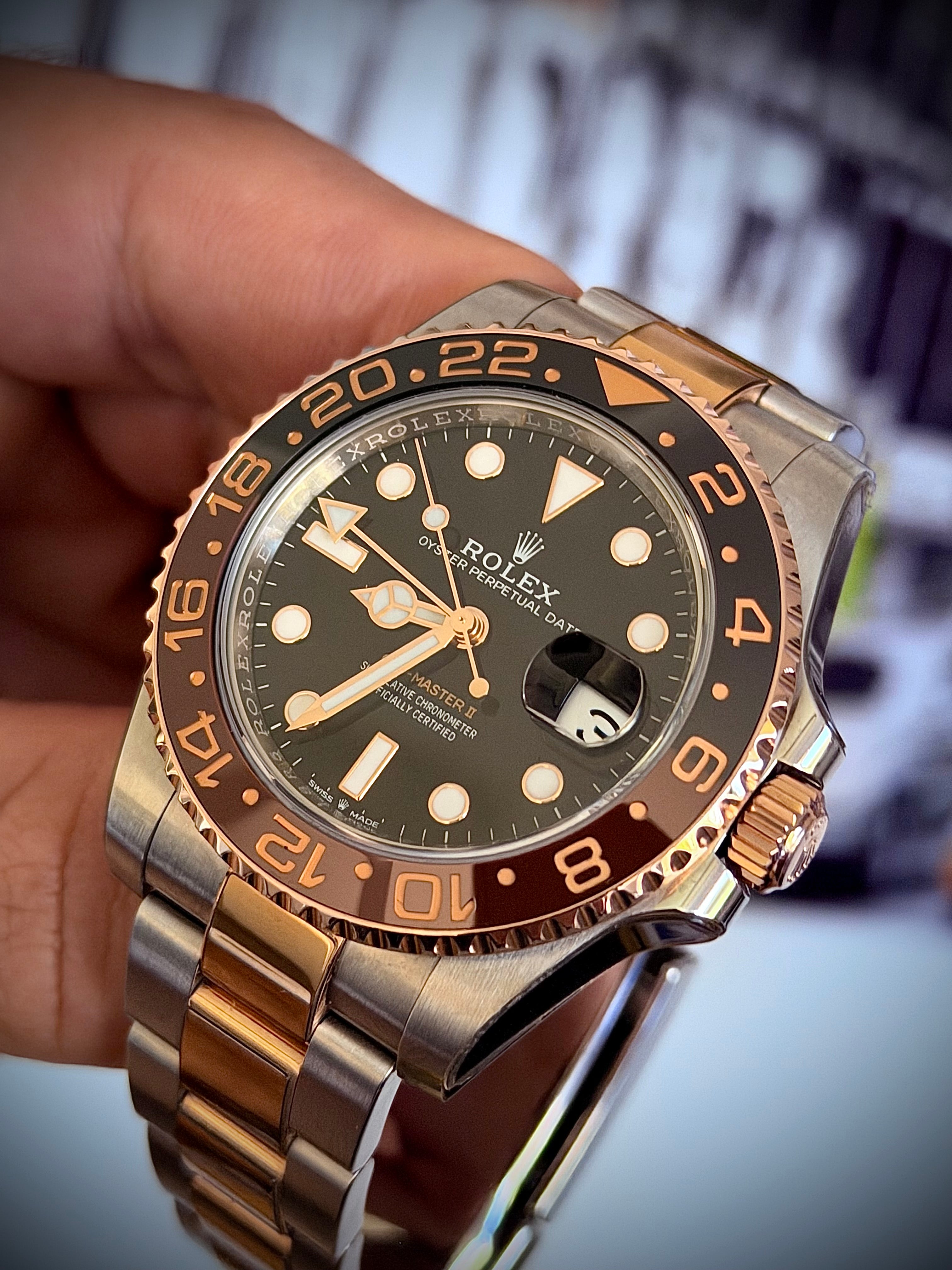 2018 ROLEX GMT MASTER II, ROOTBEER, 126711CHNR, FULL SET, INC GST