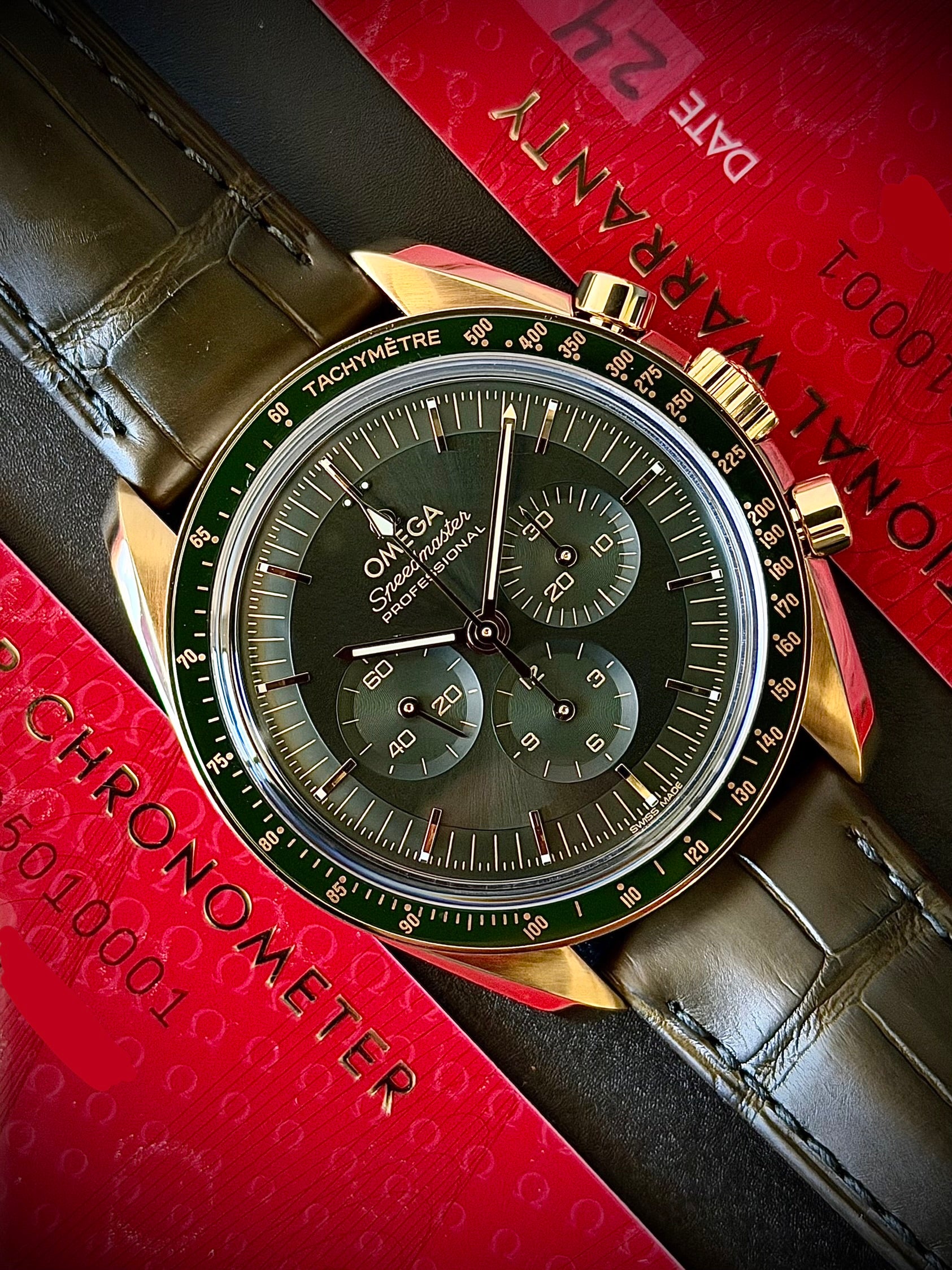 2023 OMEGA SPEEDMASTER MOONSHINE GOLD, FULL SET, INC GST