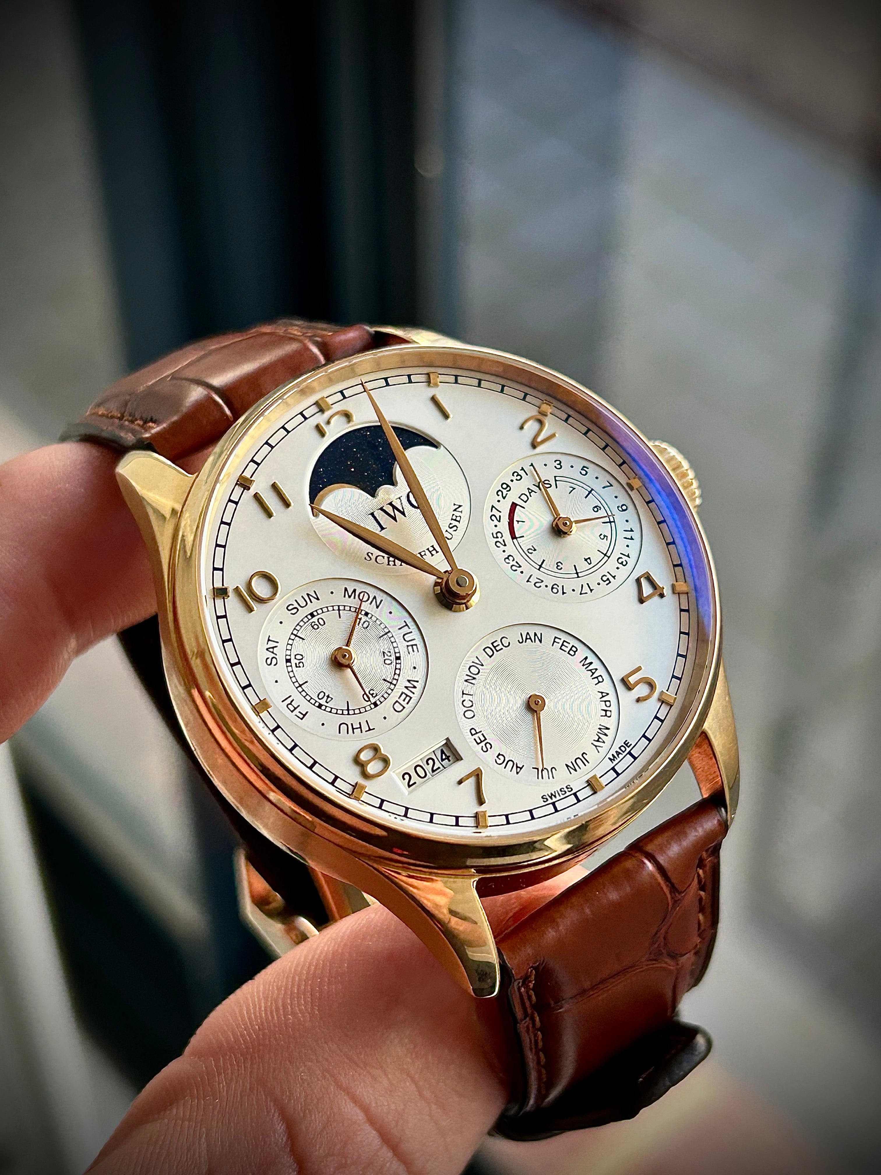 2008 IWC PORTUGUESE PERPETUAL CALENDAR, FULL SET, INC GST