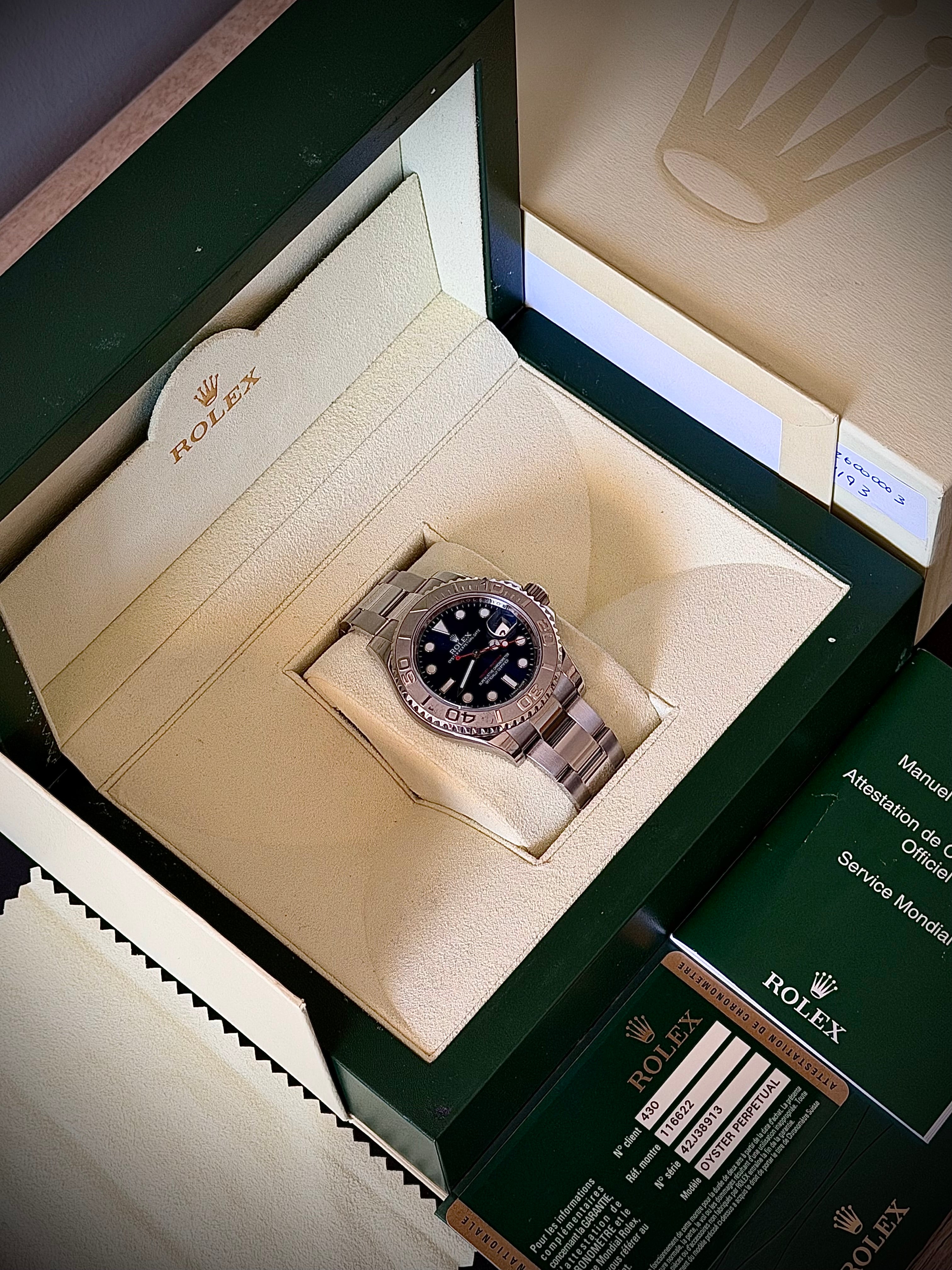 2013 ROLEX YACHT-MASTER 40, 116622, BOX AND PAPERS INC GST