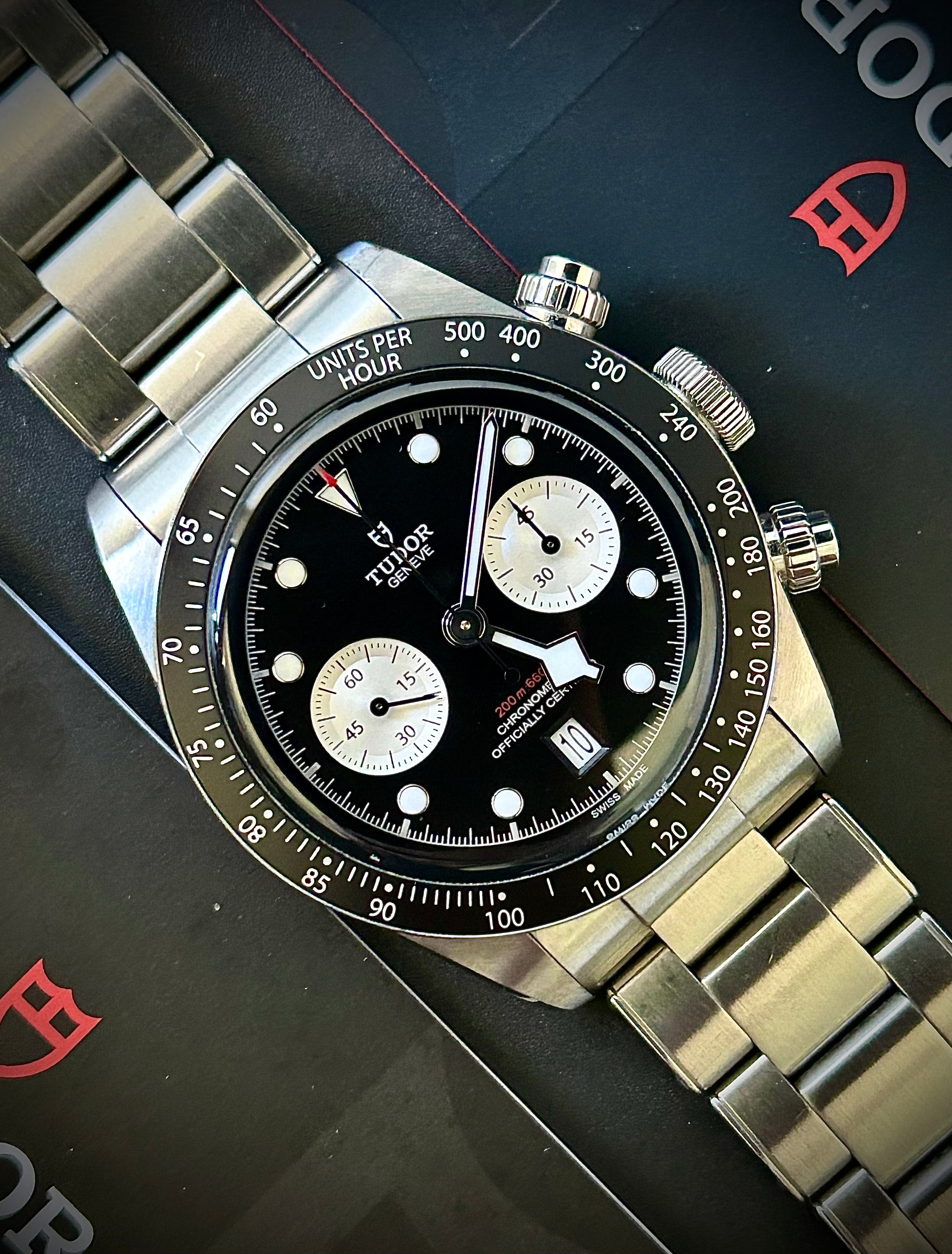 2021 TUDOR BLACK CHRONO REVERSE PANDA, FULL SET, INC GST