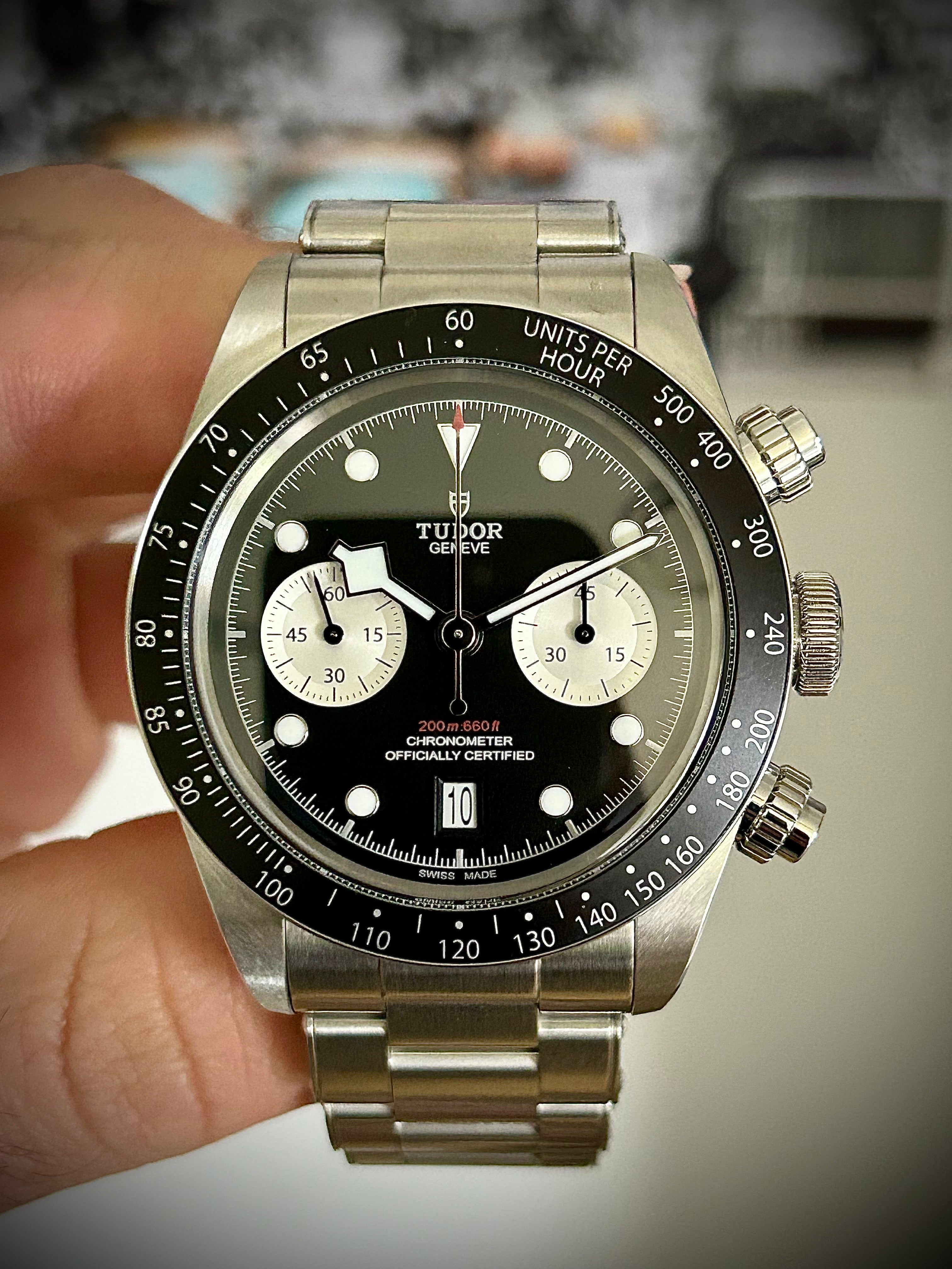 2025 TUDOR BLACK CHRONO REVERSE PANDA, FULL SET, INC GST