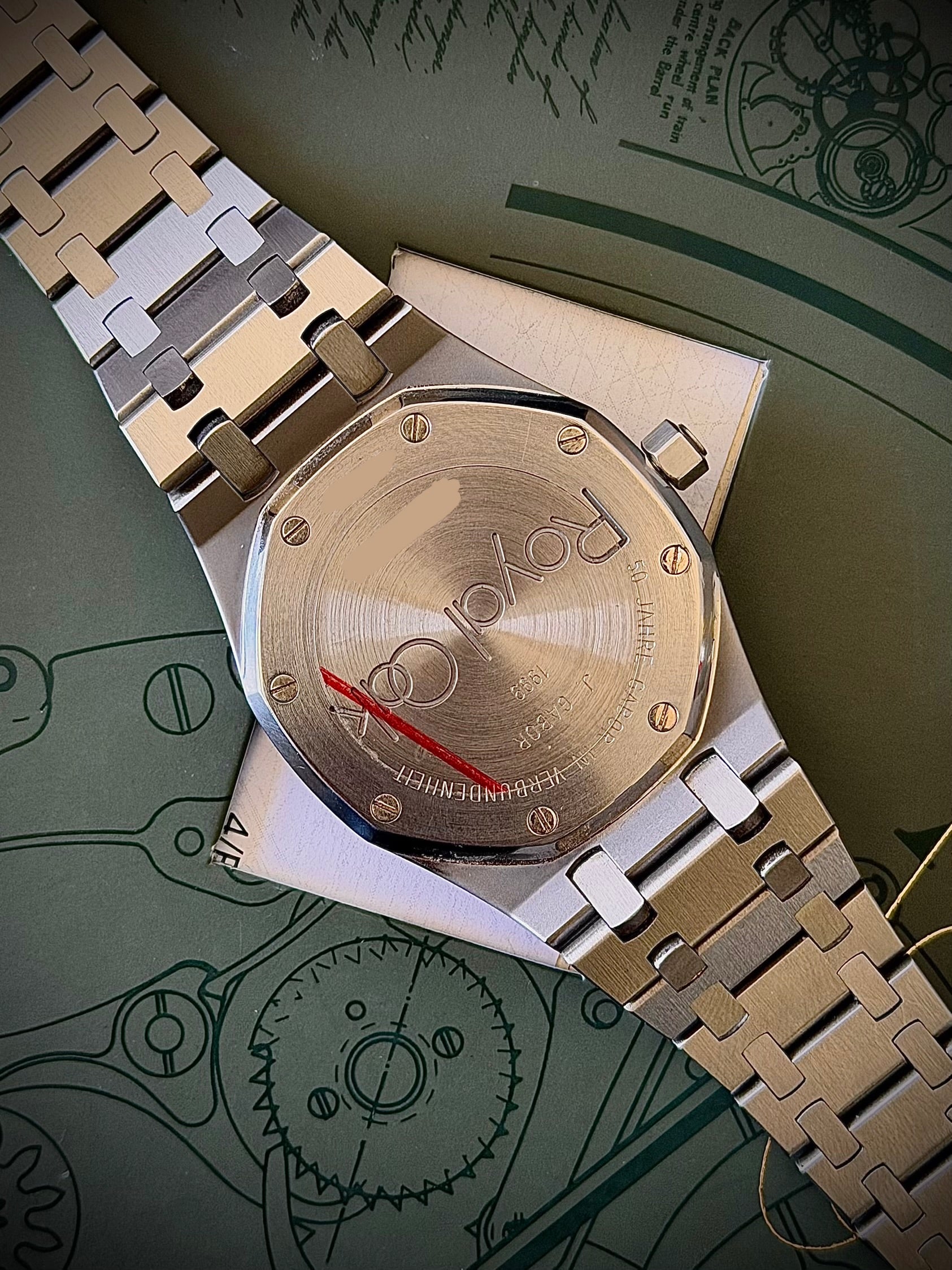 1999 AUDEMARS PIGUET ROYAL OAK 14790ST 36MM SALMON DIAL, FULL SET, INC GST