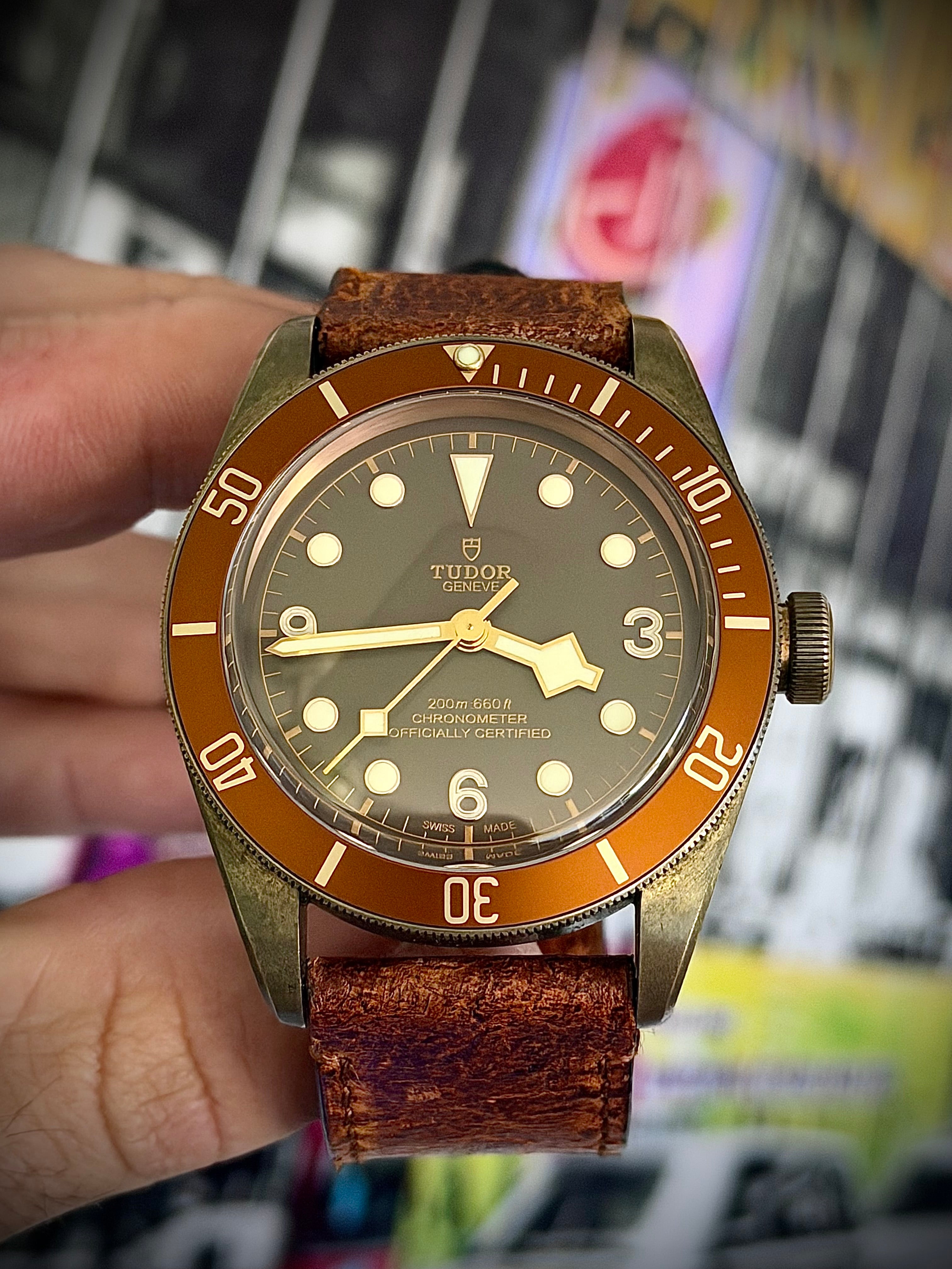CIRCA 2017 TUDOR BLACK BAY BRONZE, WATCH AND BOX ONLY, INC GST