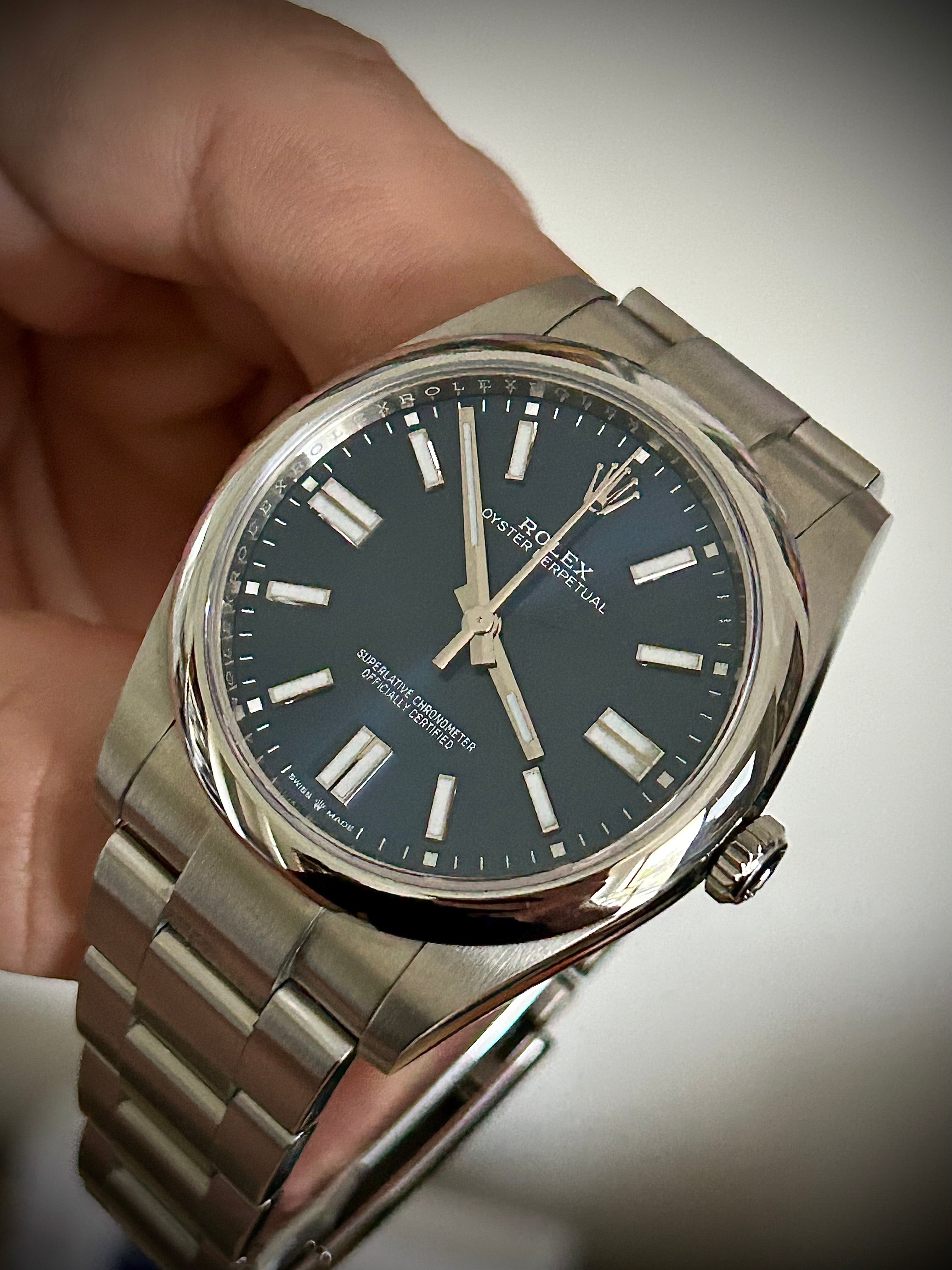 2023 ROLEX OYSTER PERPETUAL 41, BLUE DIAL, FULL SET, INC GST