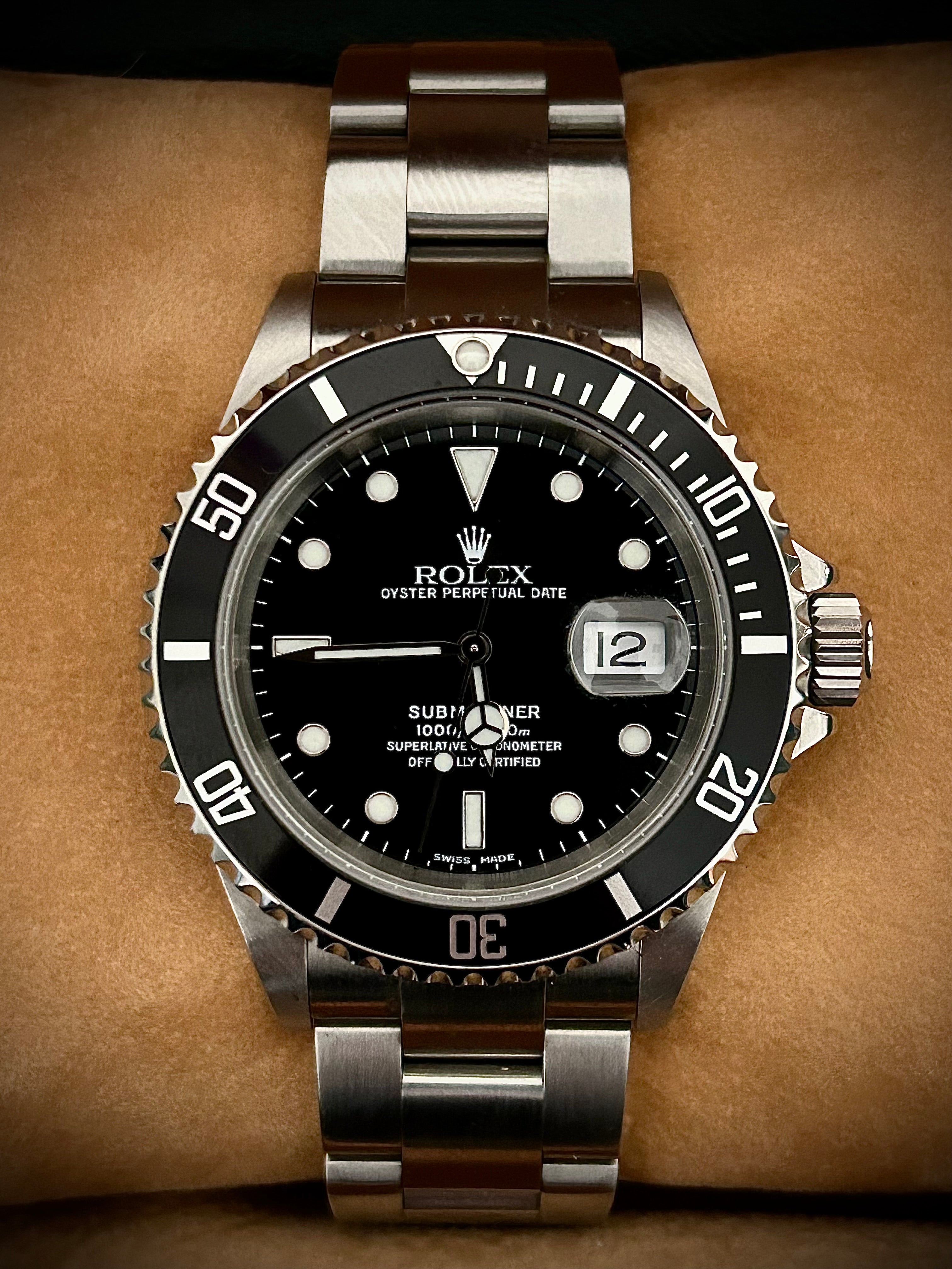 2005 ROLEX SUBMARINER DATE, 16610, FULL SET, RSC, INC GST