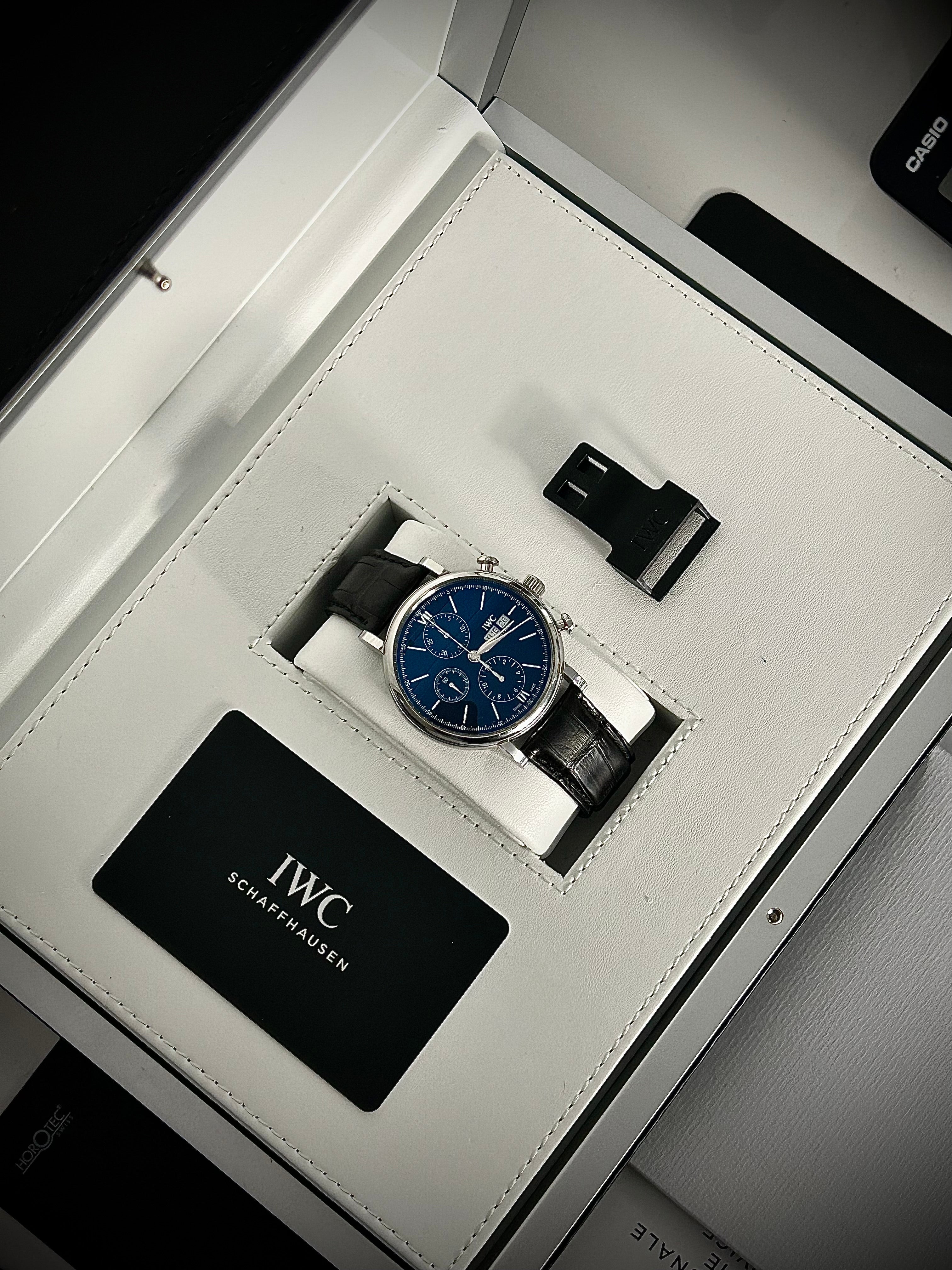 2018 IWC PORTOFINO CHRONOGRAPH 150 YEAR ANNIVERSARY, FULL SET, INC GST