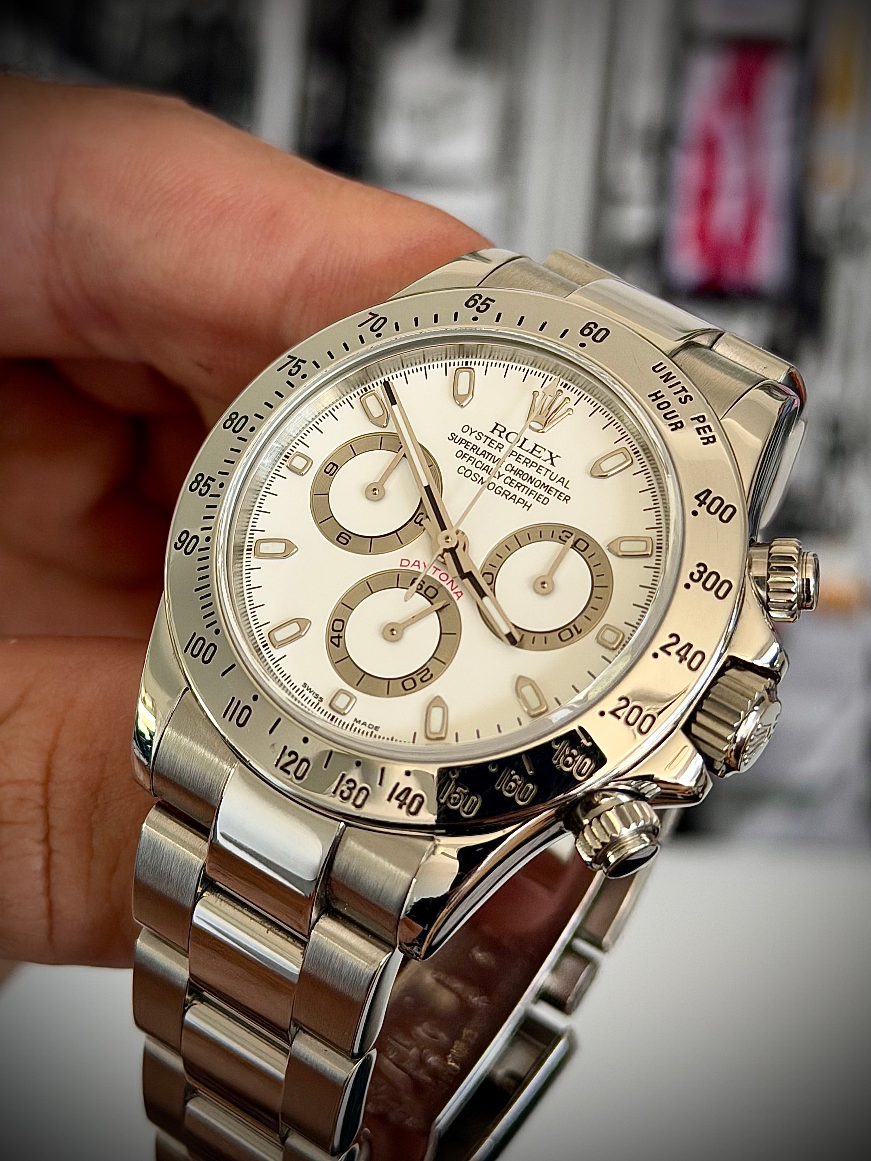 2006 ROLEX DAYTONA, 116520 WHITE DIAL, BOX & SERVICE PAPERS ONLY, INC GST