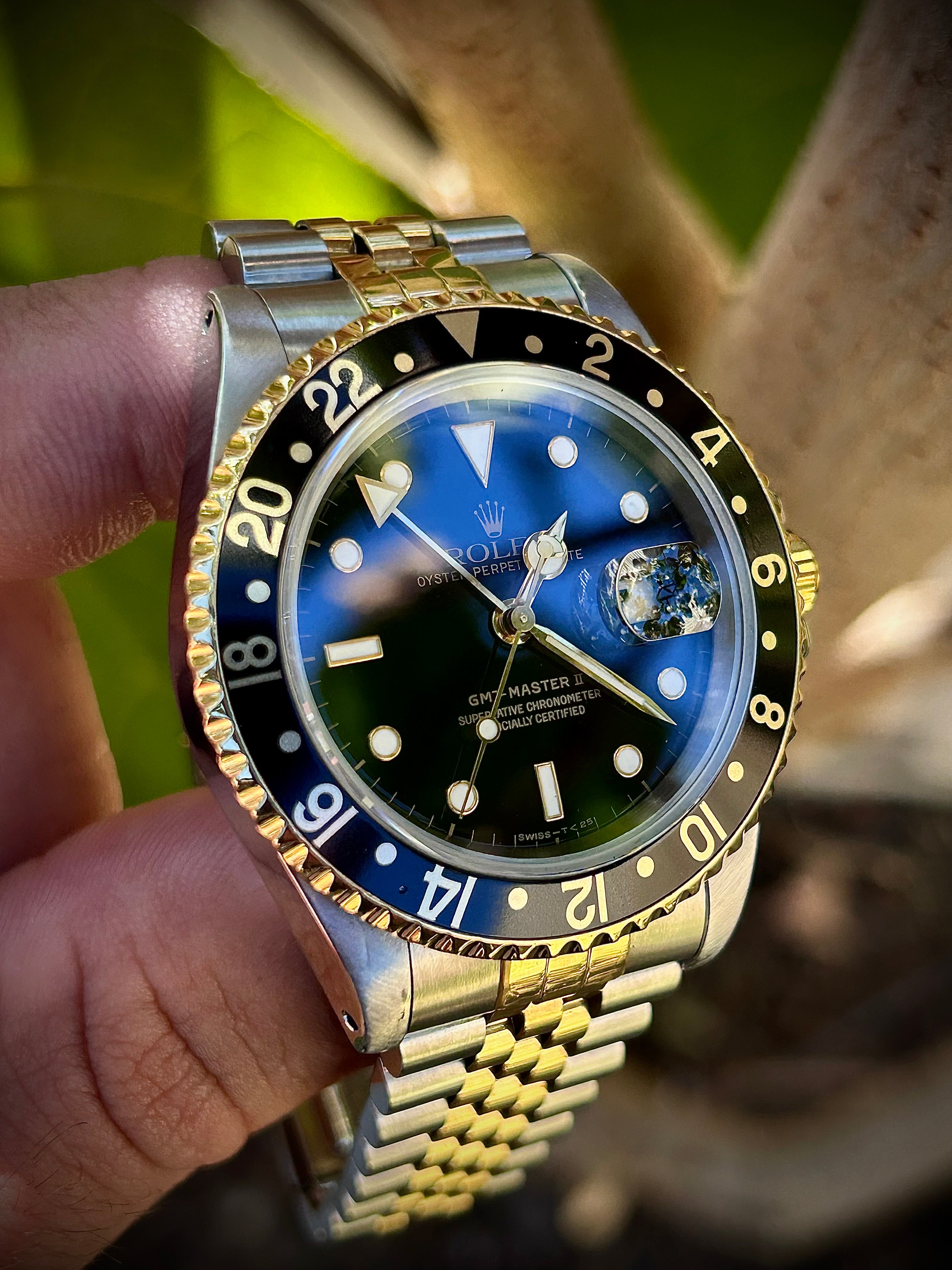 1995 ROLEX GMT MASTER II, 16713, INC GST