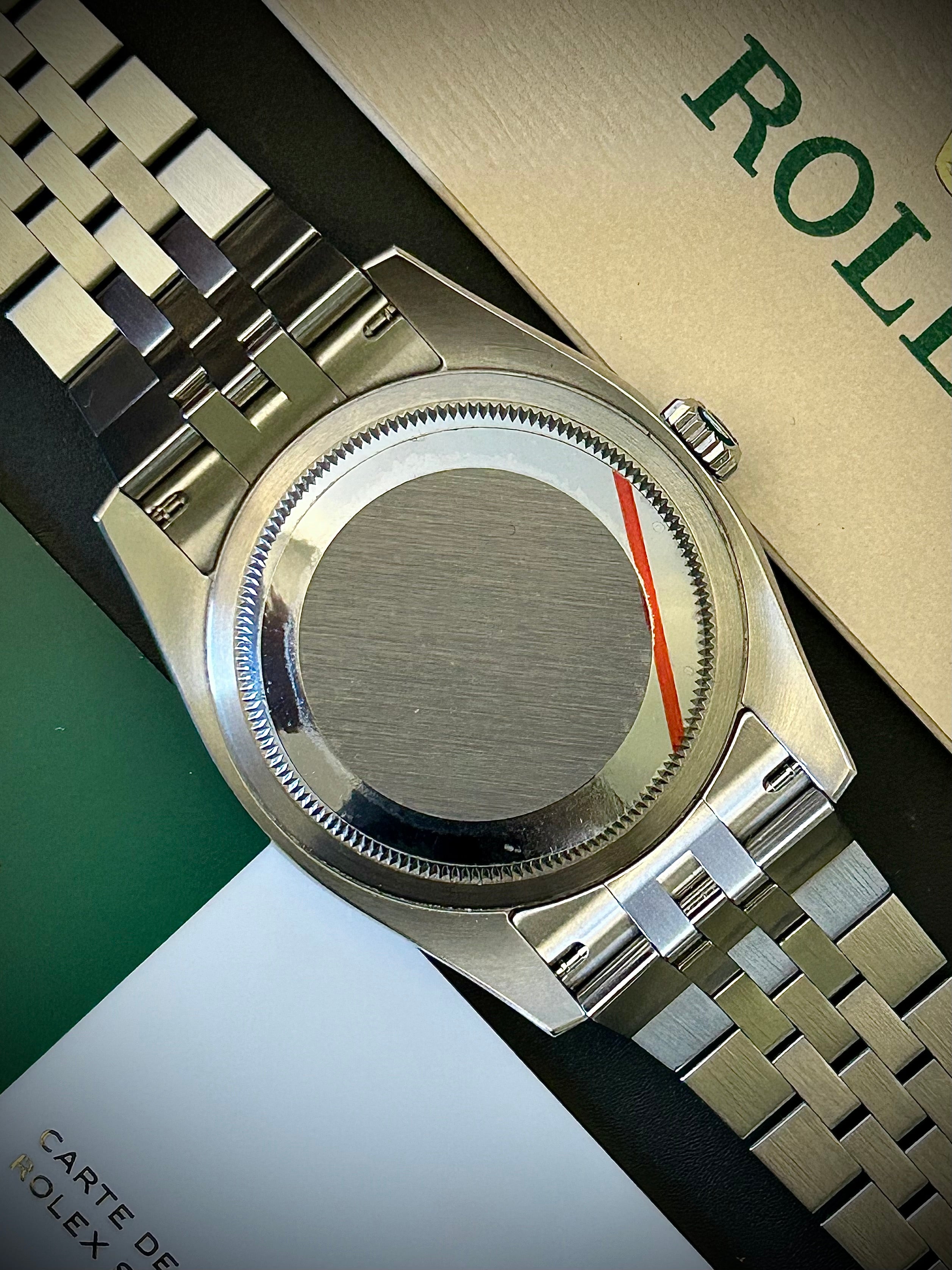 ROLEX DATEJUST 36, DIAMOND BEZEL, JUBILEE, 116244, BOX & RSC, INC GST