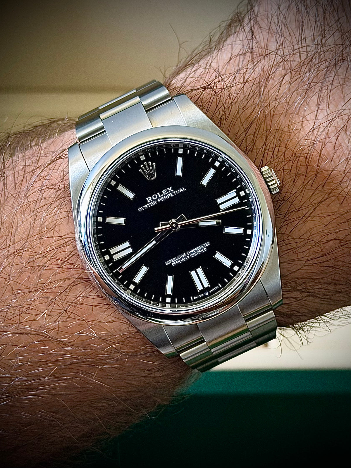2025 ROLEX OYSTER PERPETUAL 41, 124300, BLACK DIAL, FULL SET, INC GST