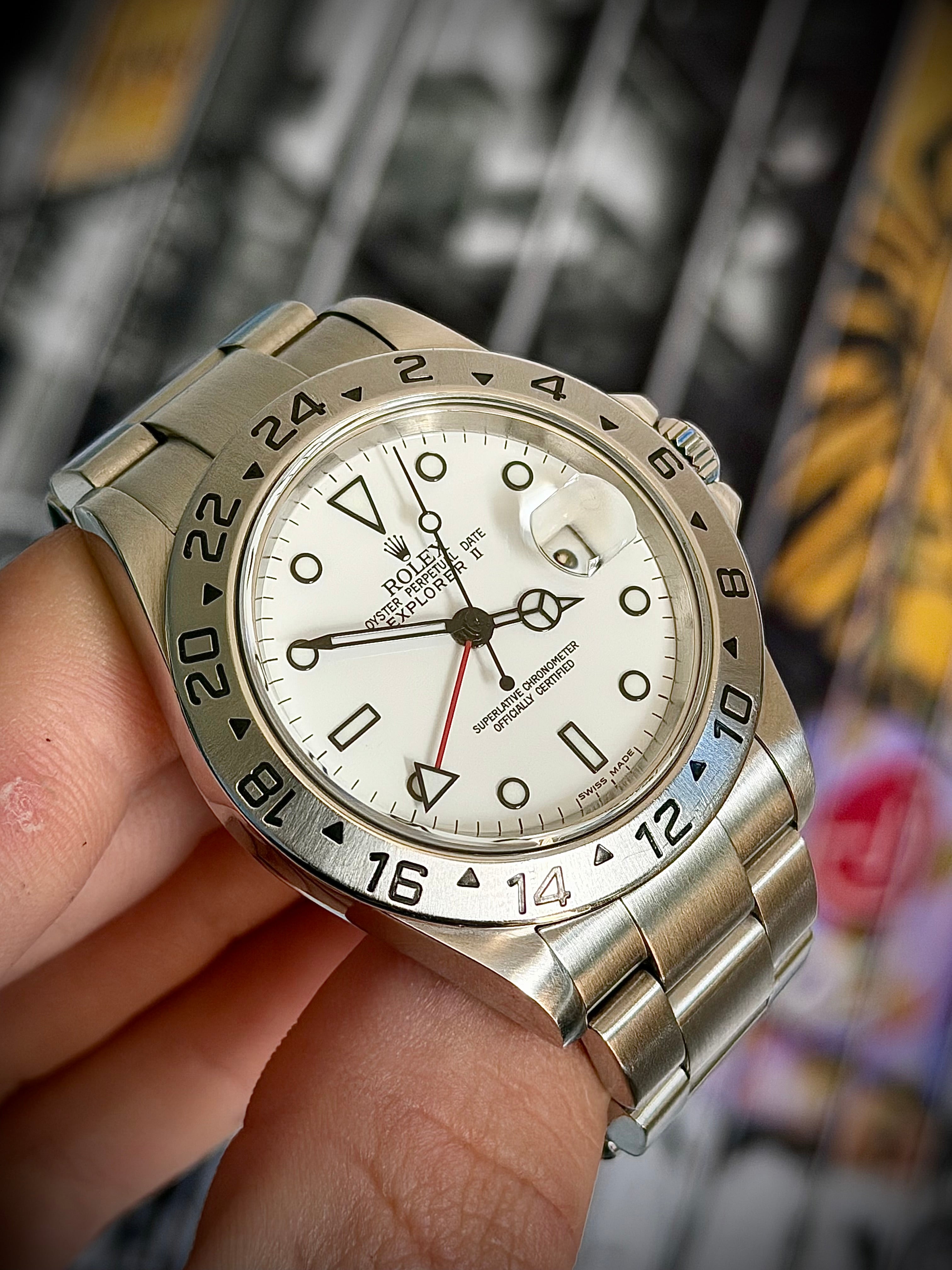 2004 ROLEX EXPLORER II “POLAR”, 16570, NO-HOLES CASE, BOX & BOOKLETS, INC GST