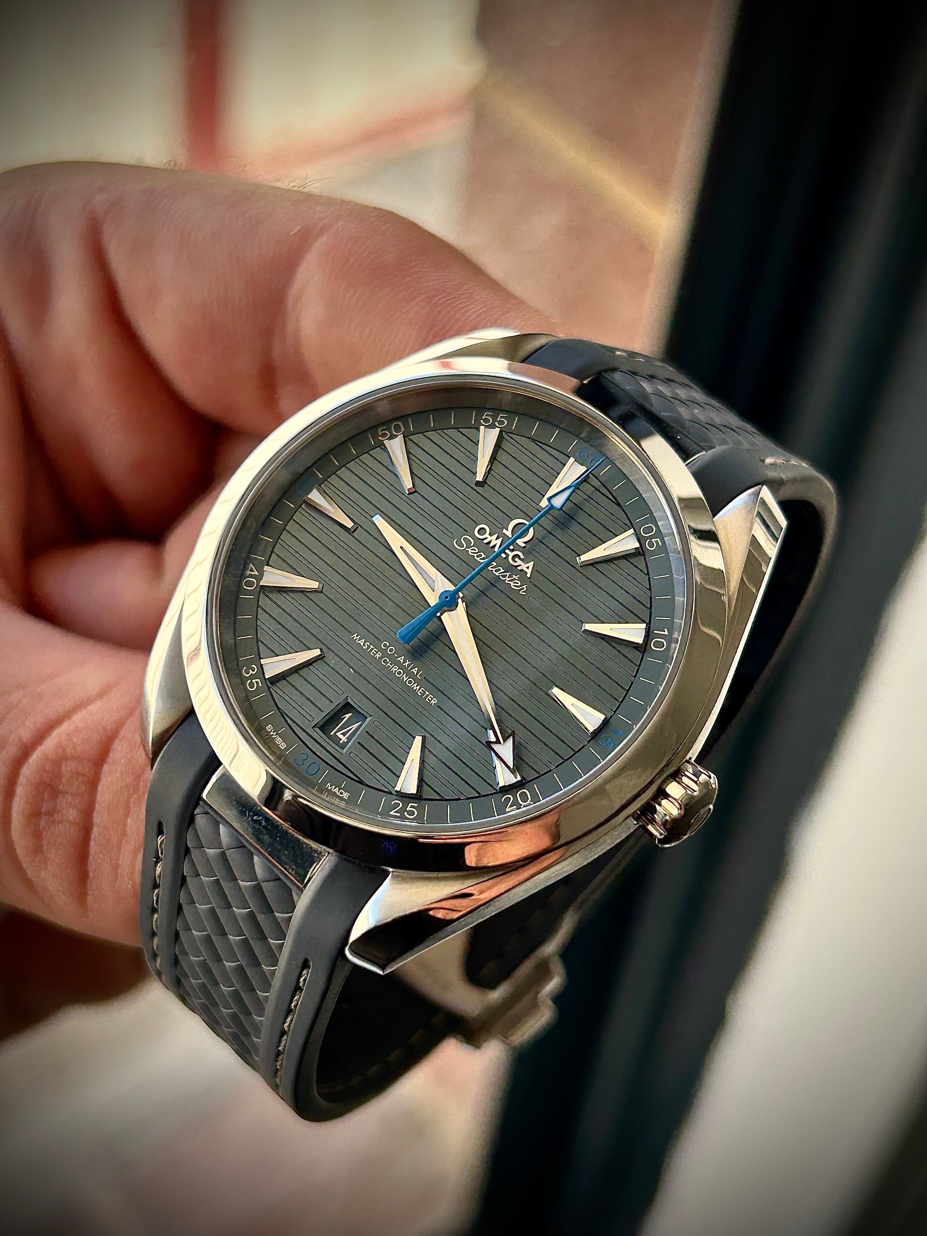 2018 OMEGA AQUA TERRA 150M, BOX AND PAPERS, INC GST