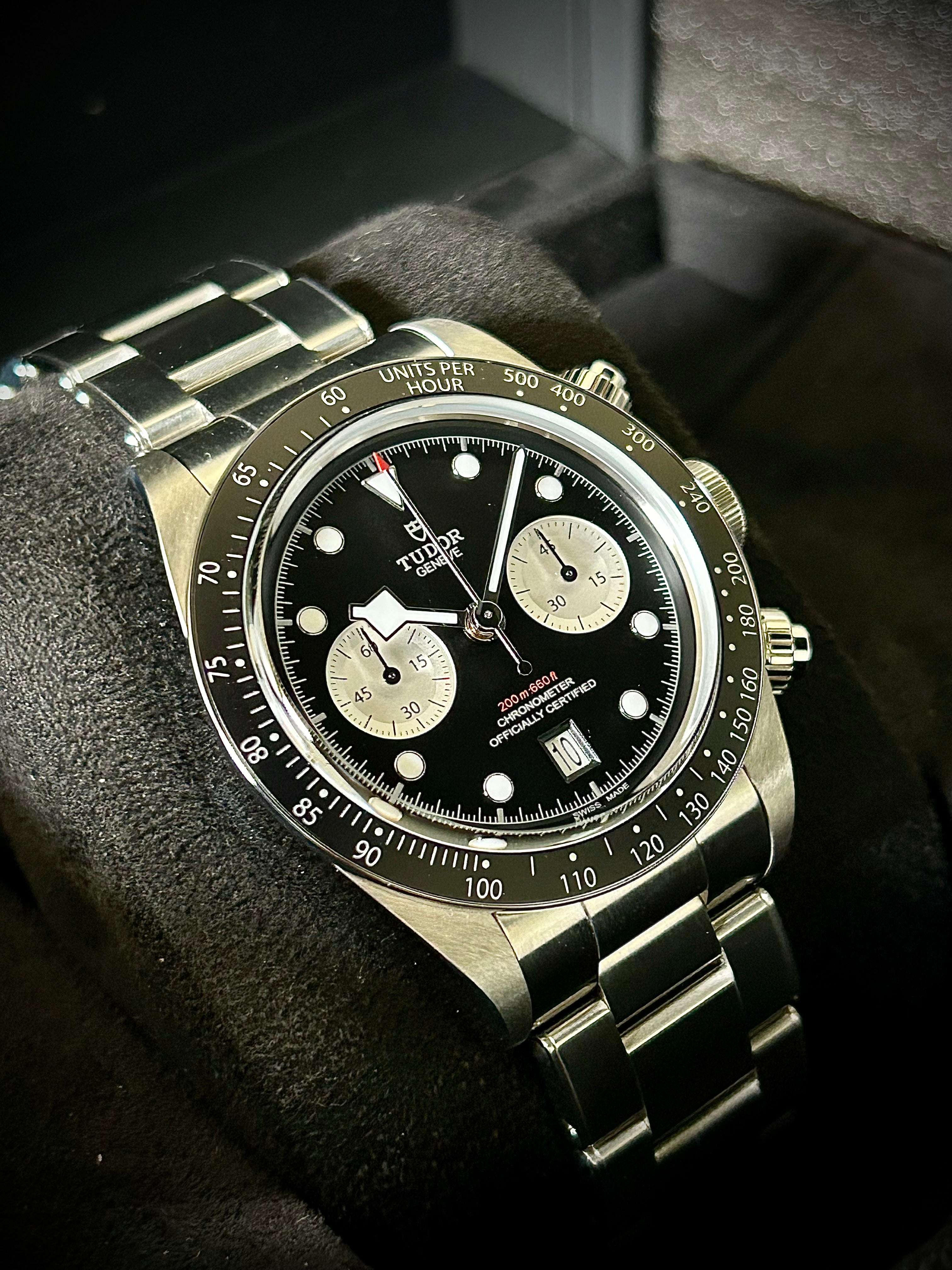 2025 TUDOR BLACK CHRONO REVERSE PANDA, FULL SET, INC GST