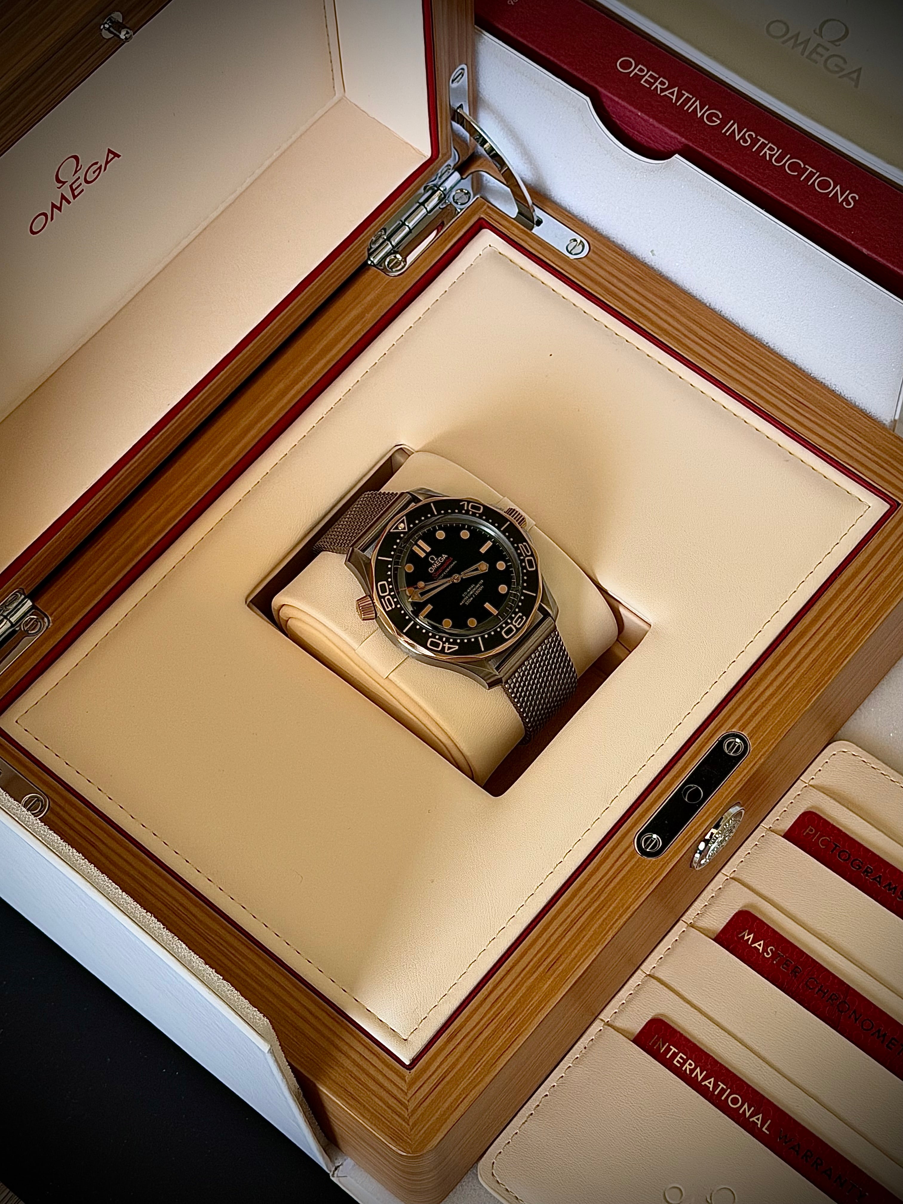 2025 OMEGA SEAMASTER 300, 42MM BRONZE GOLD ON TITANIUM, FULL SET, INC GST