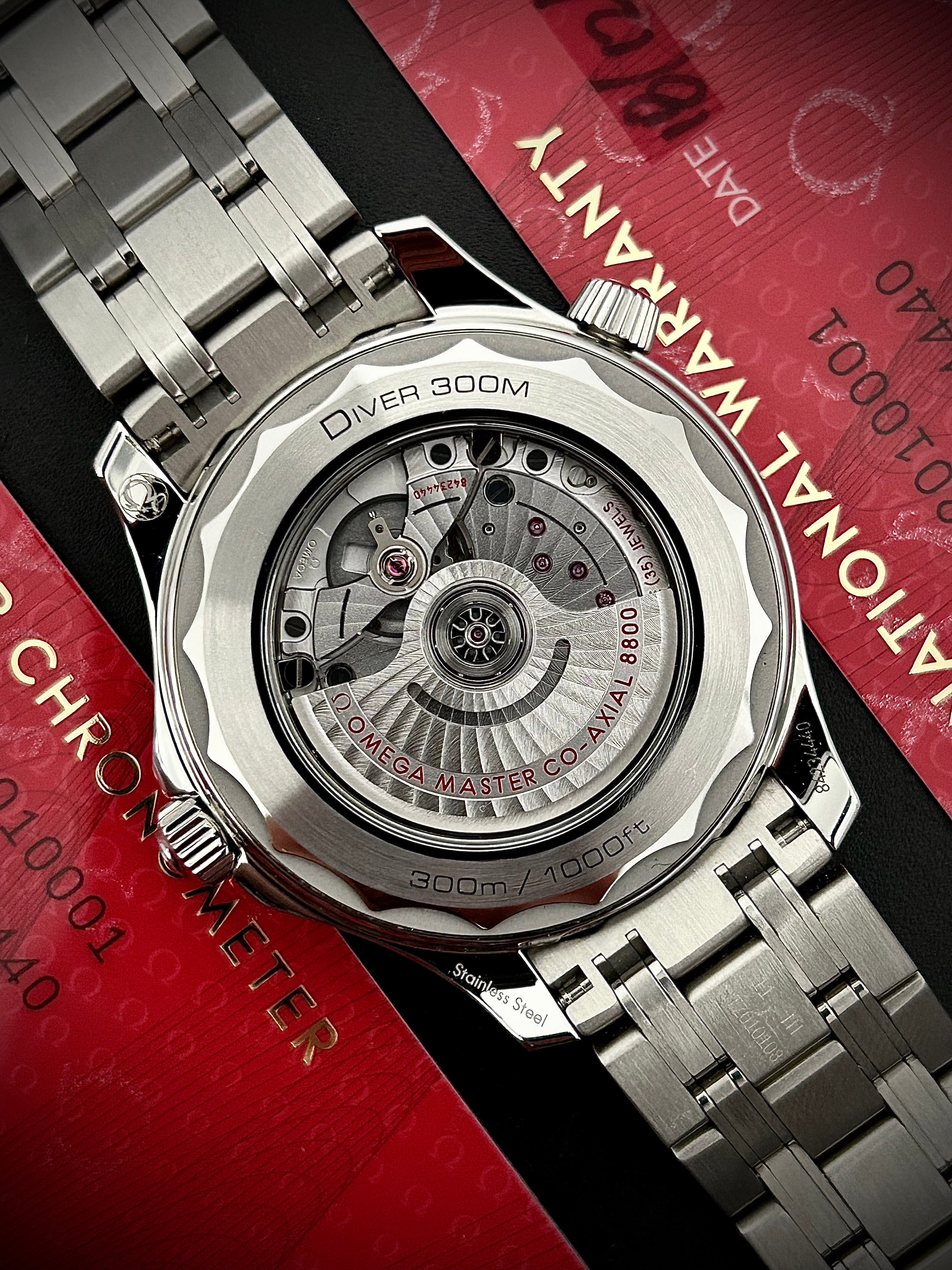 2022 OMEGA SEAMASTER 300, GREEN DIAL, FULL SET, INC GST