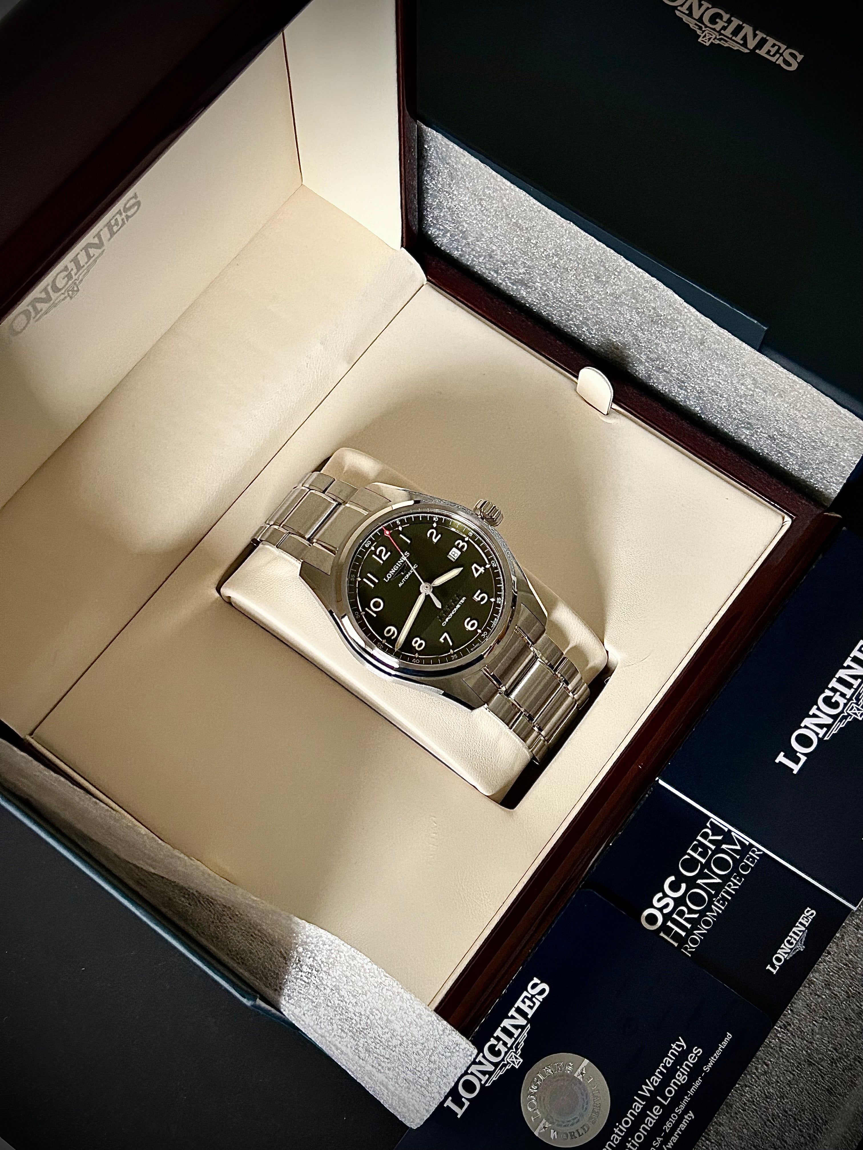 2025 LONGINES SPIRIT, GREEN DIAL, BRAND NEW, FULL SET, INC GST