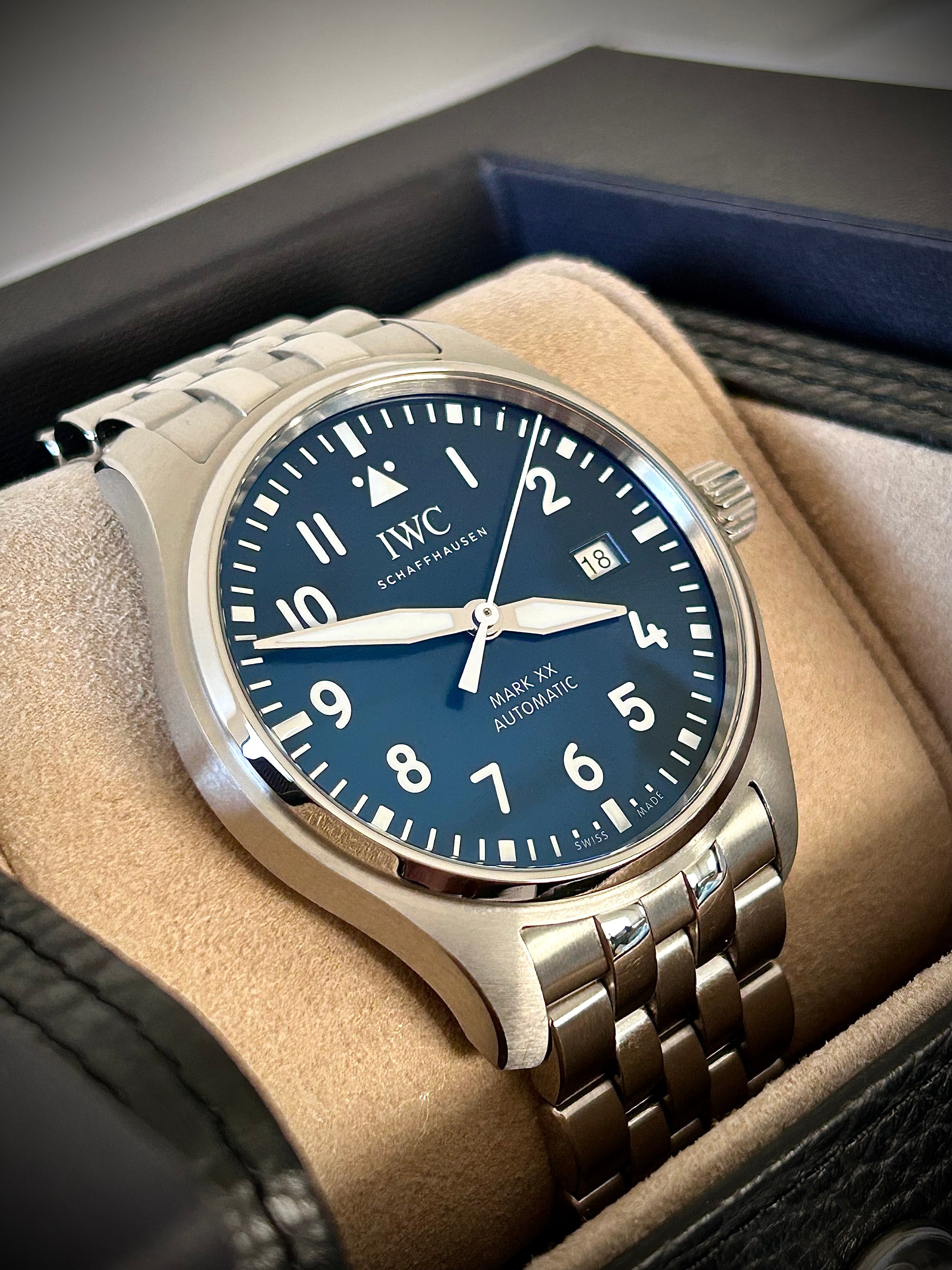 2024 IWC PILOT’S WATCH MARK XX, BLUE DIAL, IW328204, FULL SET, INC GST